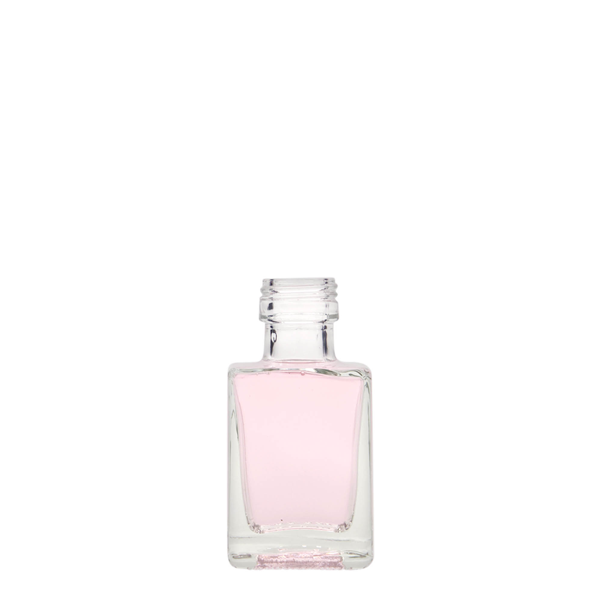 50 ml γυάλινο μπουκάλι 'Cube', τετράγωνο, στόμιο: PP 24