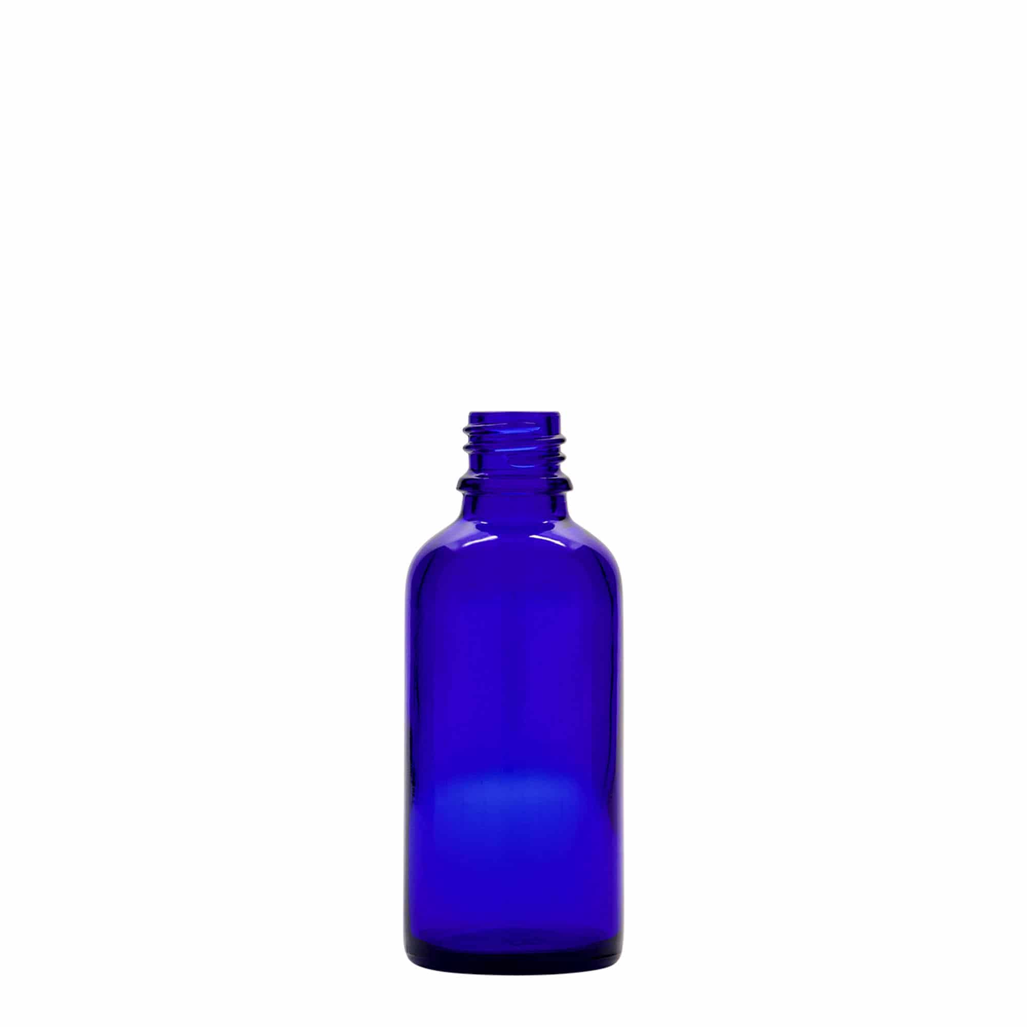 50 ml φιαλίδιο ψεκασμού, ιατρικό, γυαλί, βασιλικό μπλε, στόμιο: DIN 18