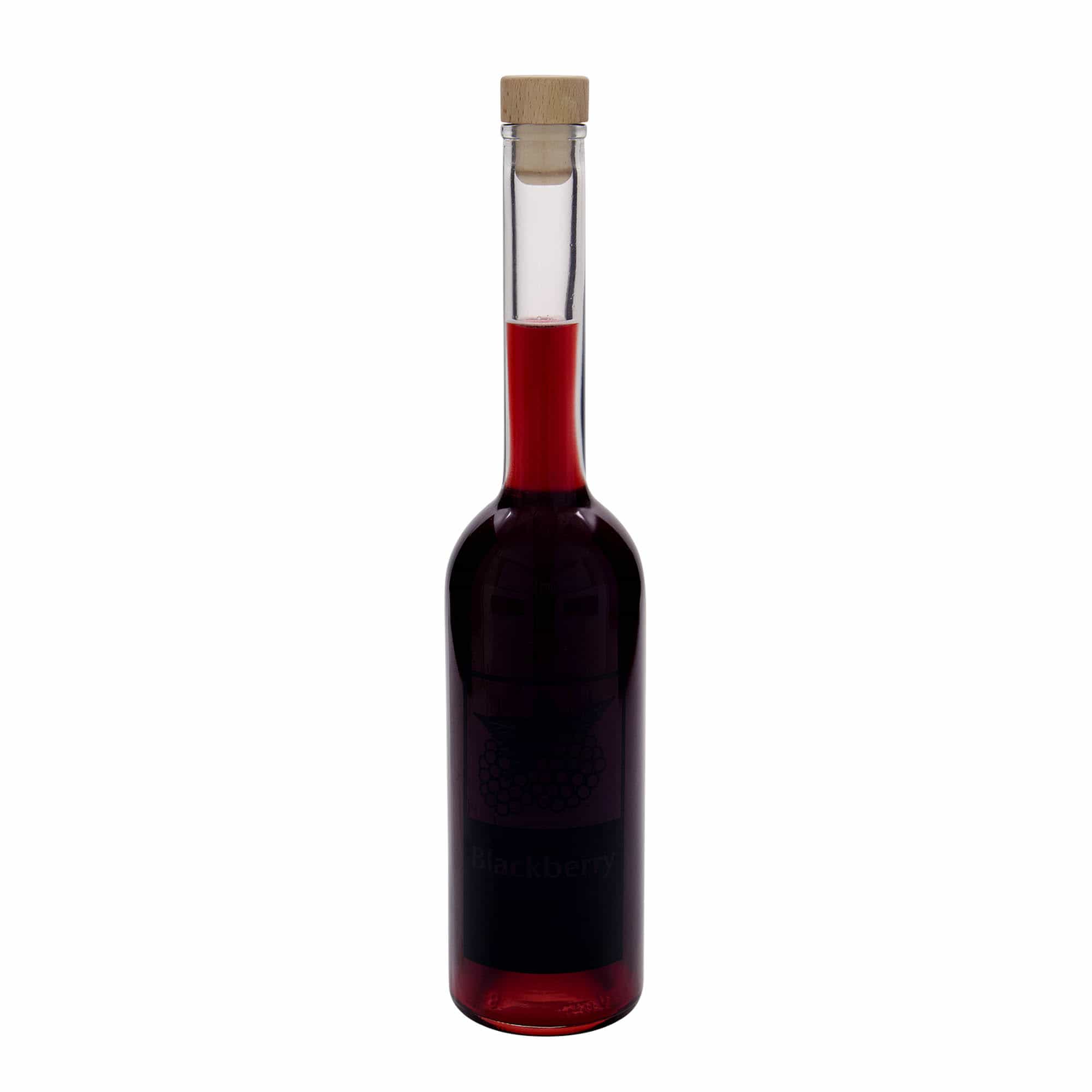 500 ml γυάλινο μπουκάλι 'Opera', σχέδιο: Βατόμουρο, στόμιο: Φελλός