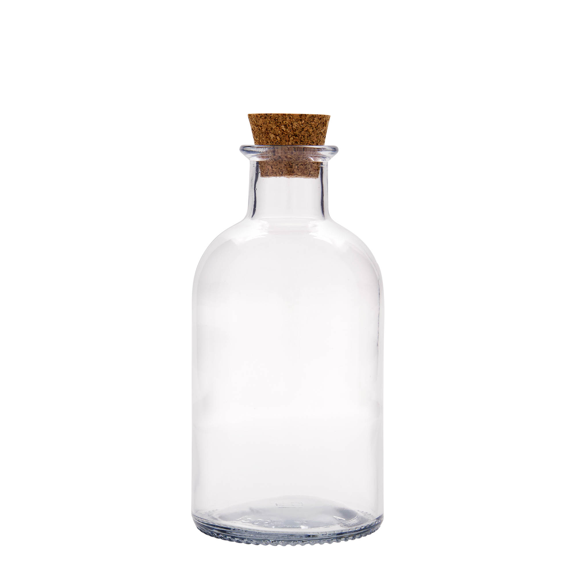 500 ml γυάλινο μπουκάλι φαρμακοποιού 'Italia', στόμιο: φελλός