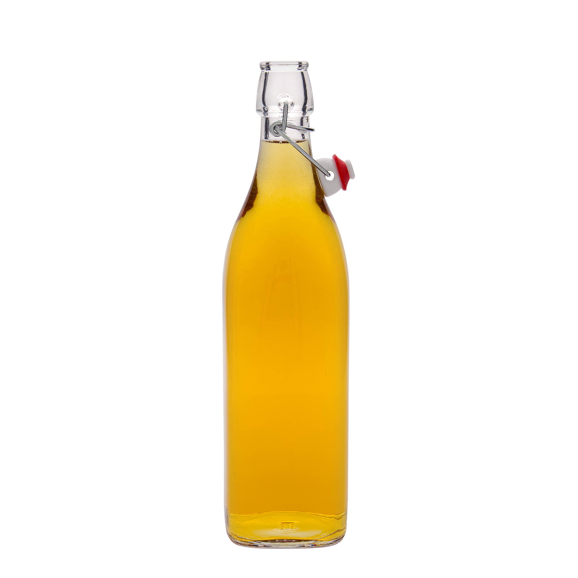 1.000 ml γυάλινο μπουκάλι 'Swing, τετράγωνο, στόμιο: κλείσιμο με μανταλάκι 1.000 ml γυάλινο μπουκάλι 'Swing, τετράγωνο, στόμιο: κλείσιμο με μανταλάκι