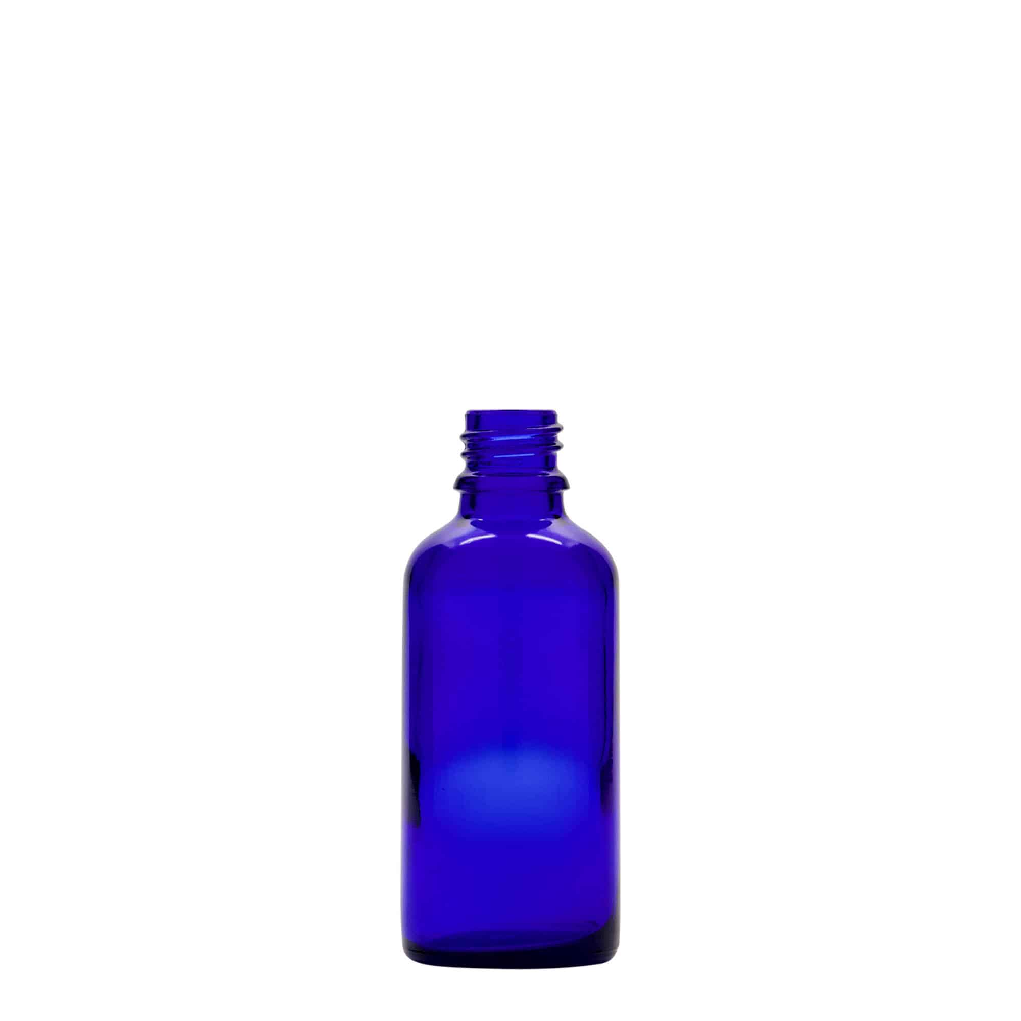 50 ml φιαλίδιο με πιπέτα φαρμακευτικό, γυάλινο, βασιλικό μπλε-κόκκινο, στόμιο: DIN 18