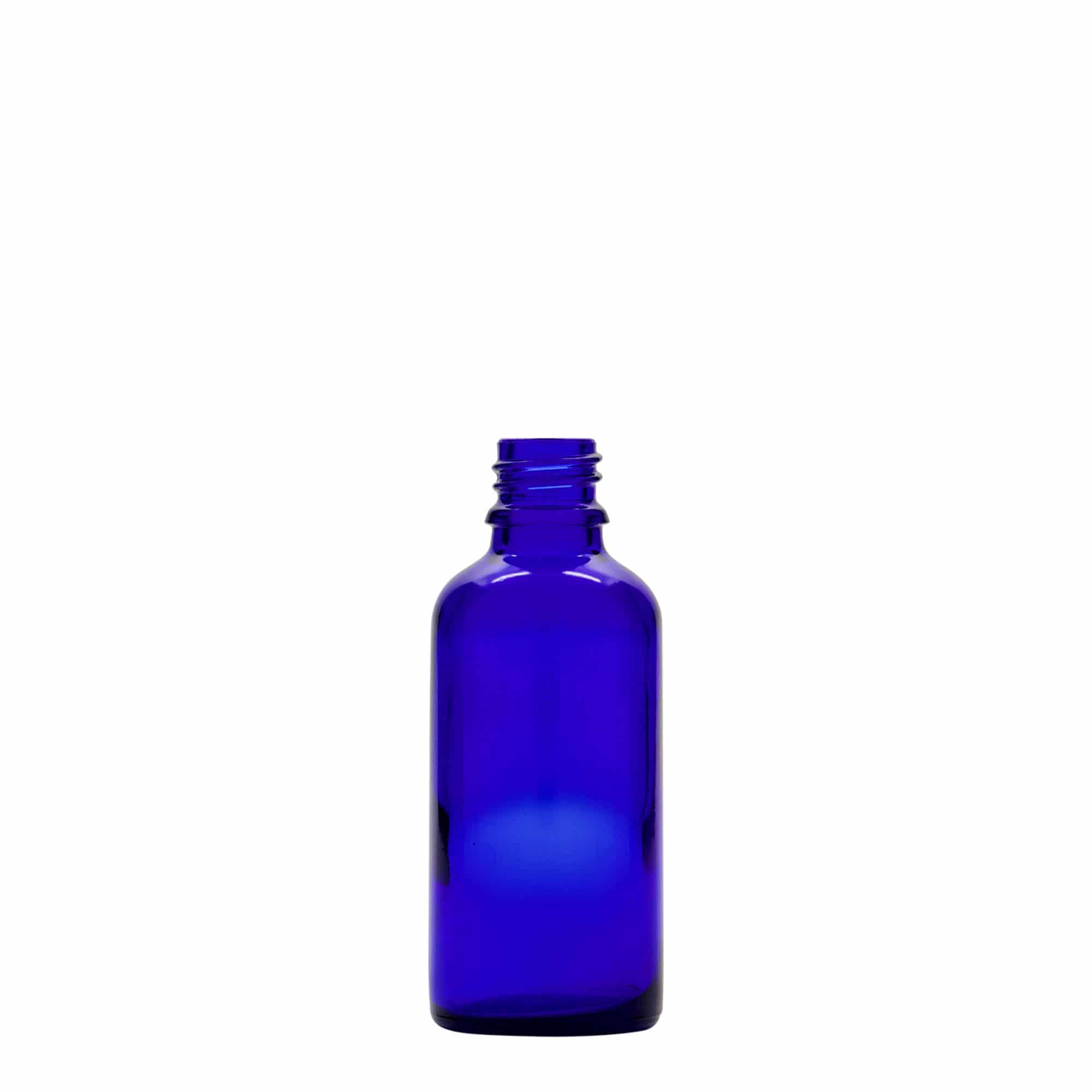 50 ml φιαλίδιο με πιπέτα φαρμακευτικό, γυάλινο, βασιλικό μπλε-κόκκινο, στόμιο: DIN 18
