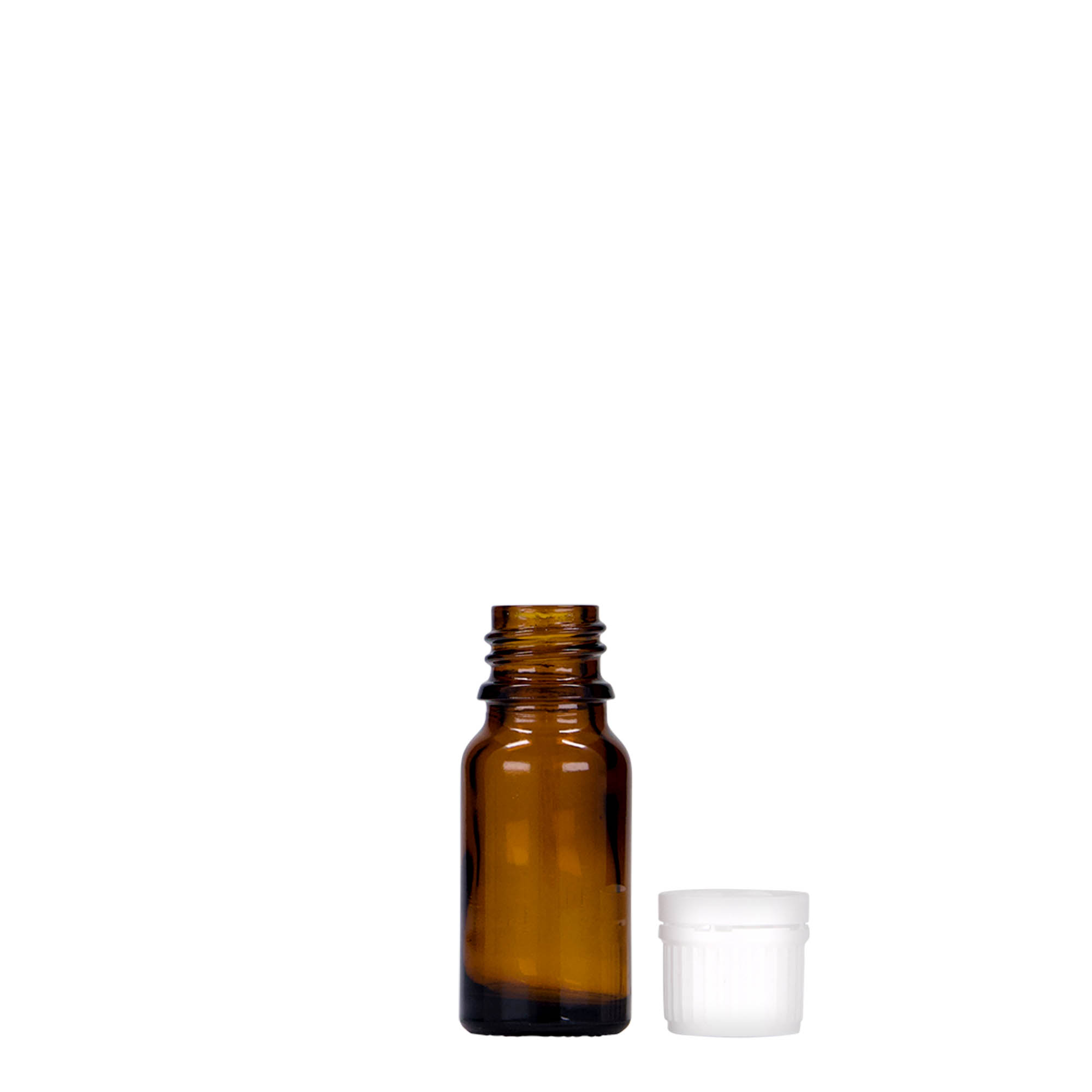 10 ml φιαλίδιο ιατρικής, γυαλί, καφέ, στόμιο: DIN 18