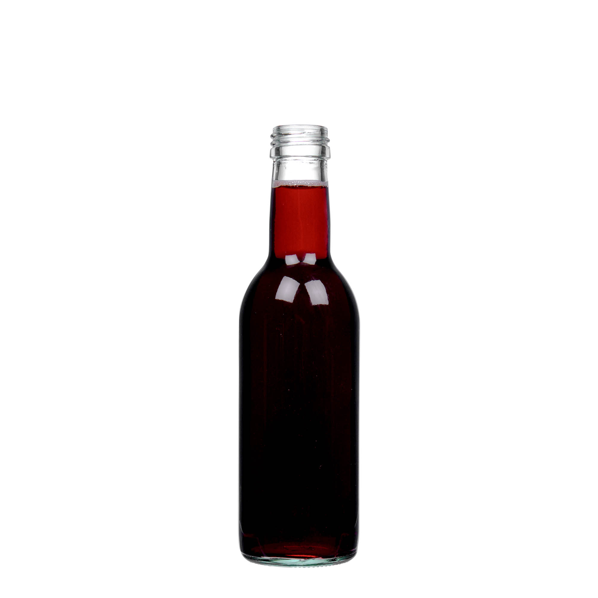 250 ml γυάλινο μπουκάλι 'Bordeaux', στόμιο: PP 28