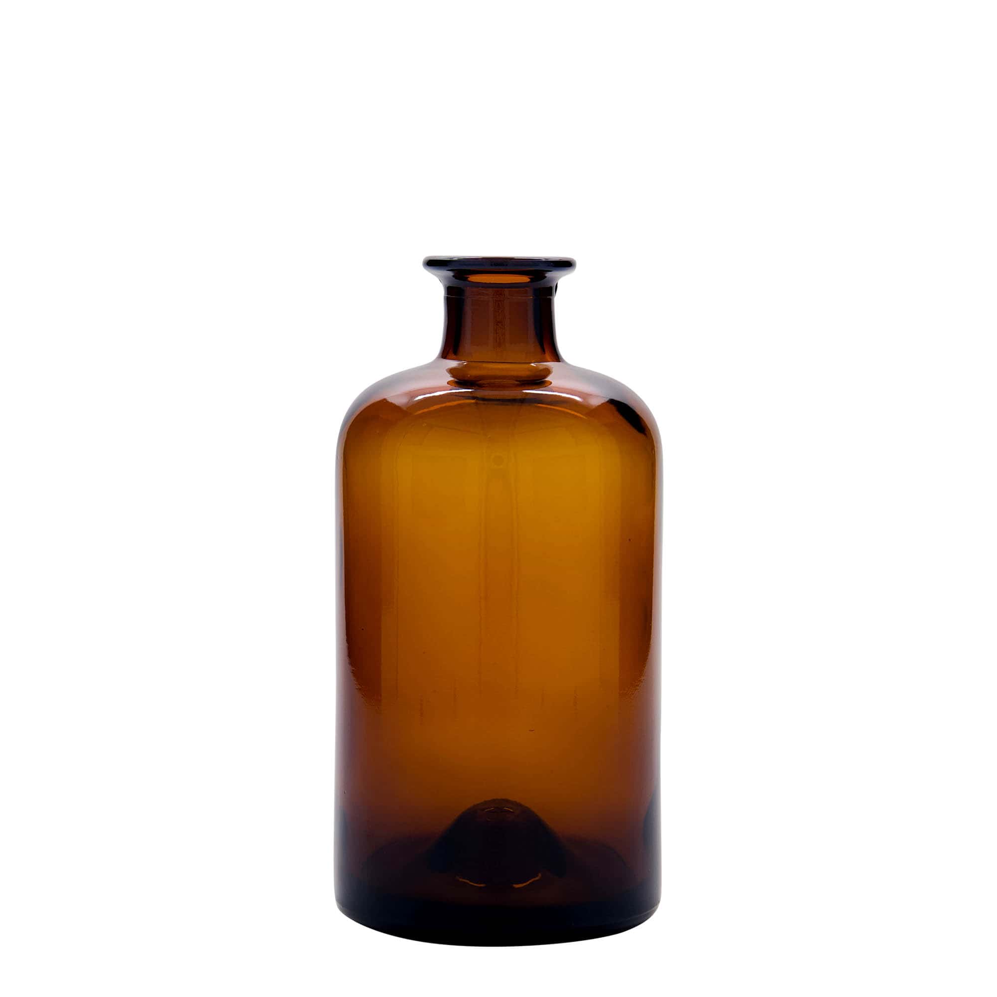 500 ml γυάλινο μπουκάλι φαρμακοποιού, καφέ, στόμιο: φελλός