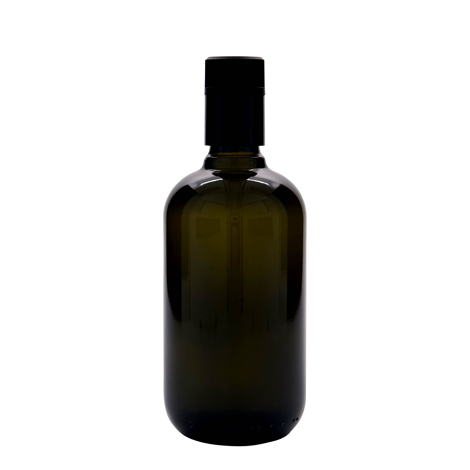 500 ml μπουκάλι ξιδιού/λαδιού 'Biolio', γυαλί παλαιωμένο πράσινο, στόμιο: DOP