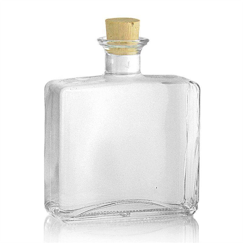 Γυάλινο μπουκάλι 'Julia' 500 ml, ορθογώνιο, στόμιο: φελλός