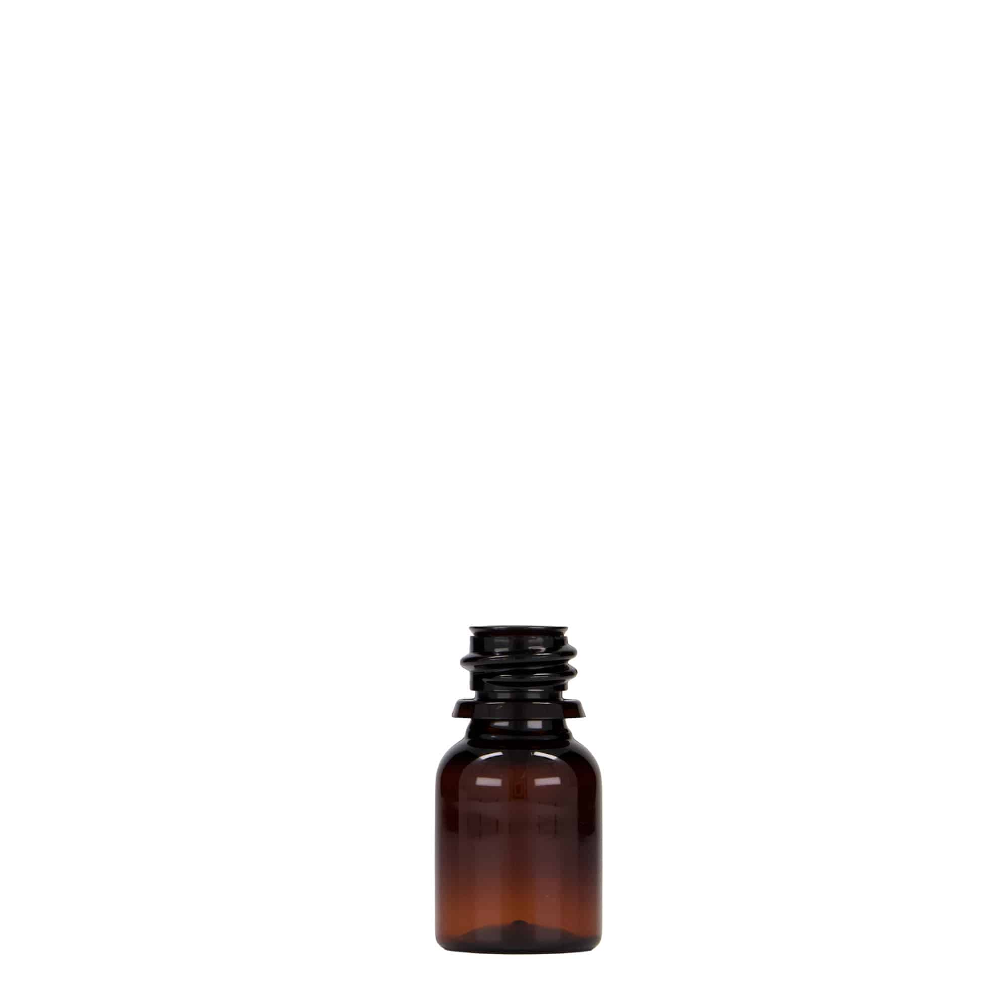 10 ml φιαλίδιο PET για φάρμακα 'Easy Living', καφέ, πλαστικό, στόμιο: DIN 18