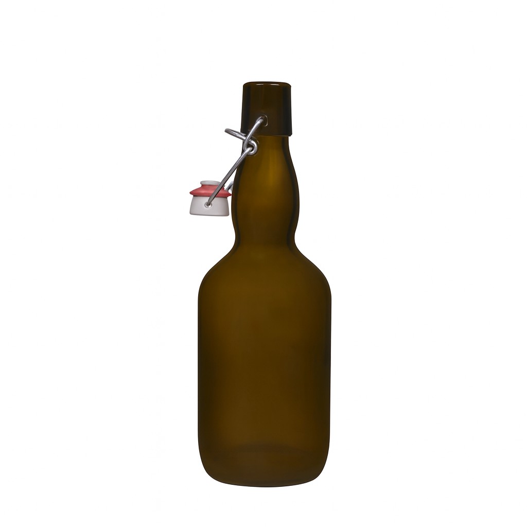 500 ml μπουκάλι μπύρας με λαιμό τύπου Kropfhals, γυαλί, παλαιωμένο πράσινο, στόμιο: κούμπωμα με μανταλάκι 500 ml μπουκάλι μπύρας με λαιμό τύπου Kropfhals, γυαλί, παλαιωμένο πράσινο, στόμιο: κούμπωμα με μανταλάκι