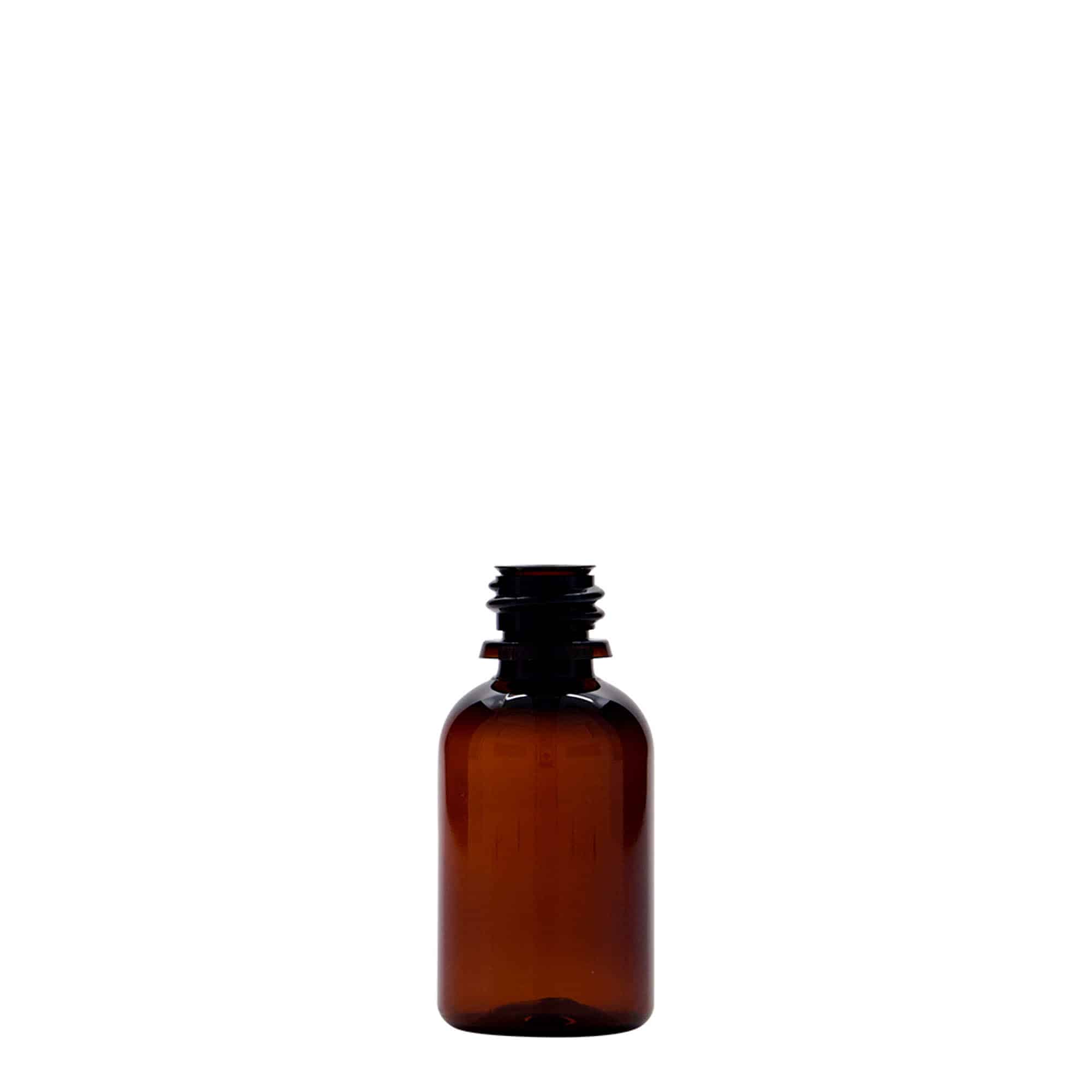 Μπουκάλι φαρμάκου PET 'Easy Living' 30 ml, καφέ, πλαστικό, στόμιο: DIN 18