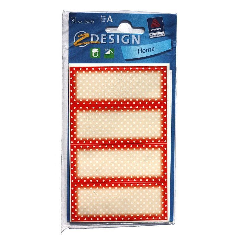 Zweckform ετικέτες 'Red Dots', ορθογώνιες, χαρτί, κόκκινες