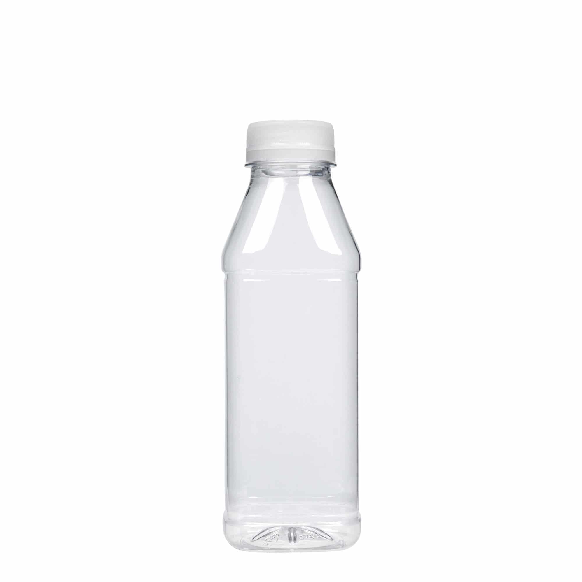 500 ml PET-μπουκάλι 'Milk and Juice Carré', τετράγωνο, πλαστικό, στόμιο: 38 mm