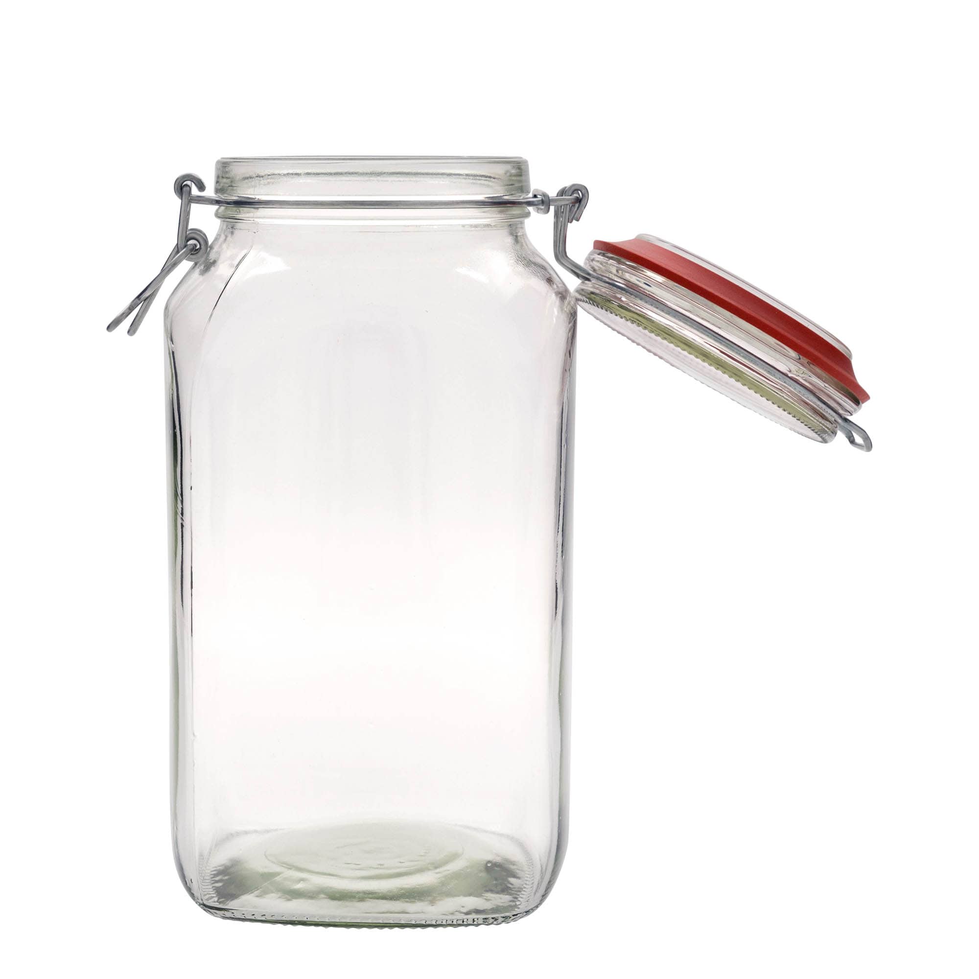 Βάζο με καπάκι με κλιπ 2.590 ml, τετράγωνο, στόμιο: καπάκι με κλιπ