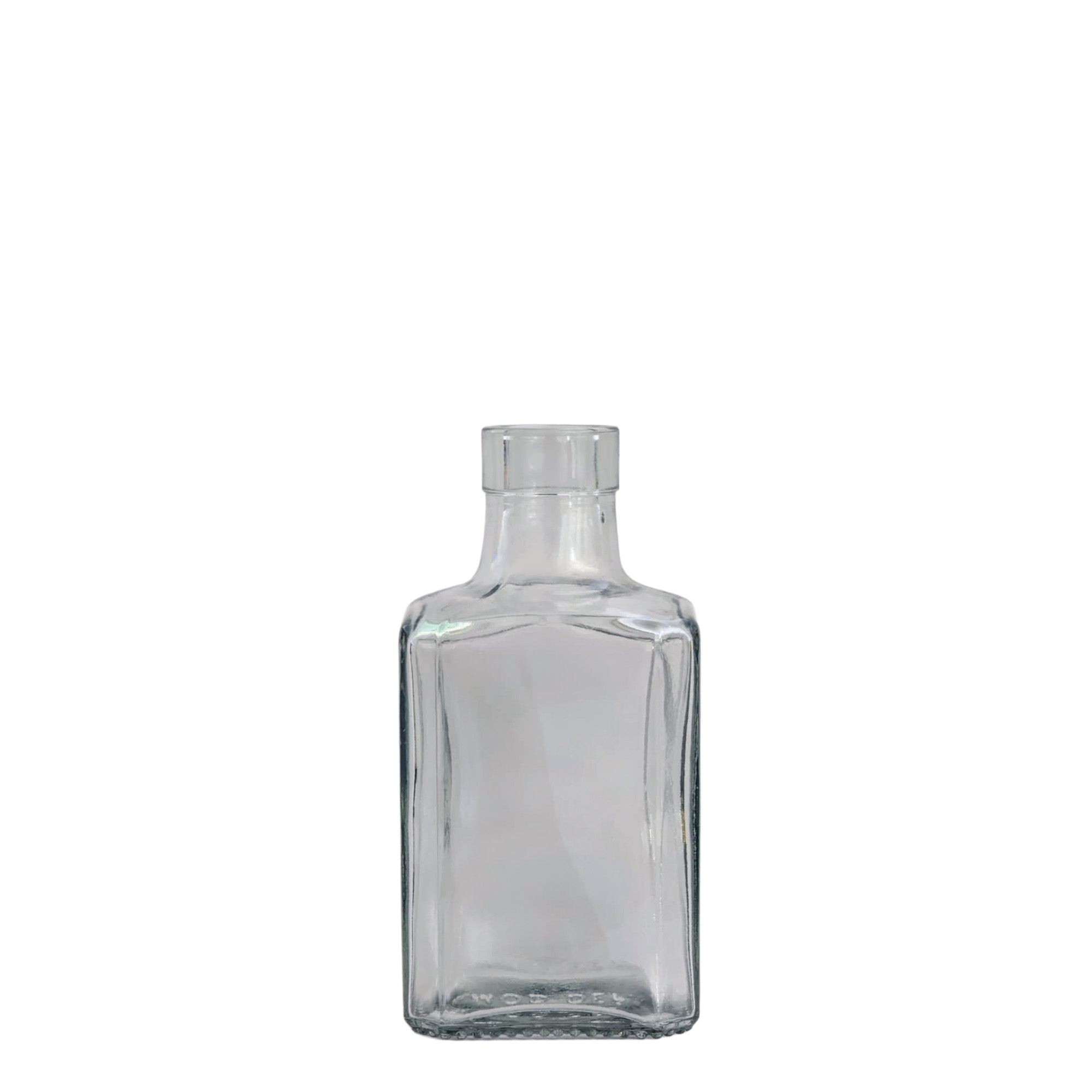 250 ml γυάλινο μπουκάλι 'Decanter Quadro Oberband', τετράγωνο, στόμιο: φελλός 250 ml γυάλινο μπουκάλι 'Decanter Quadro Oberband', τετράγωνο, στόμιο: φελλός