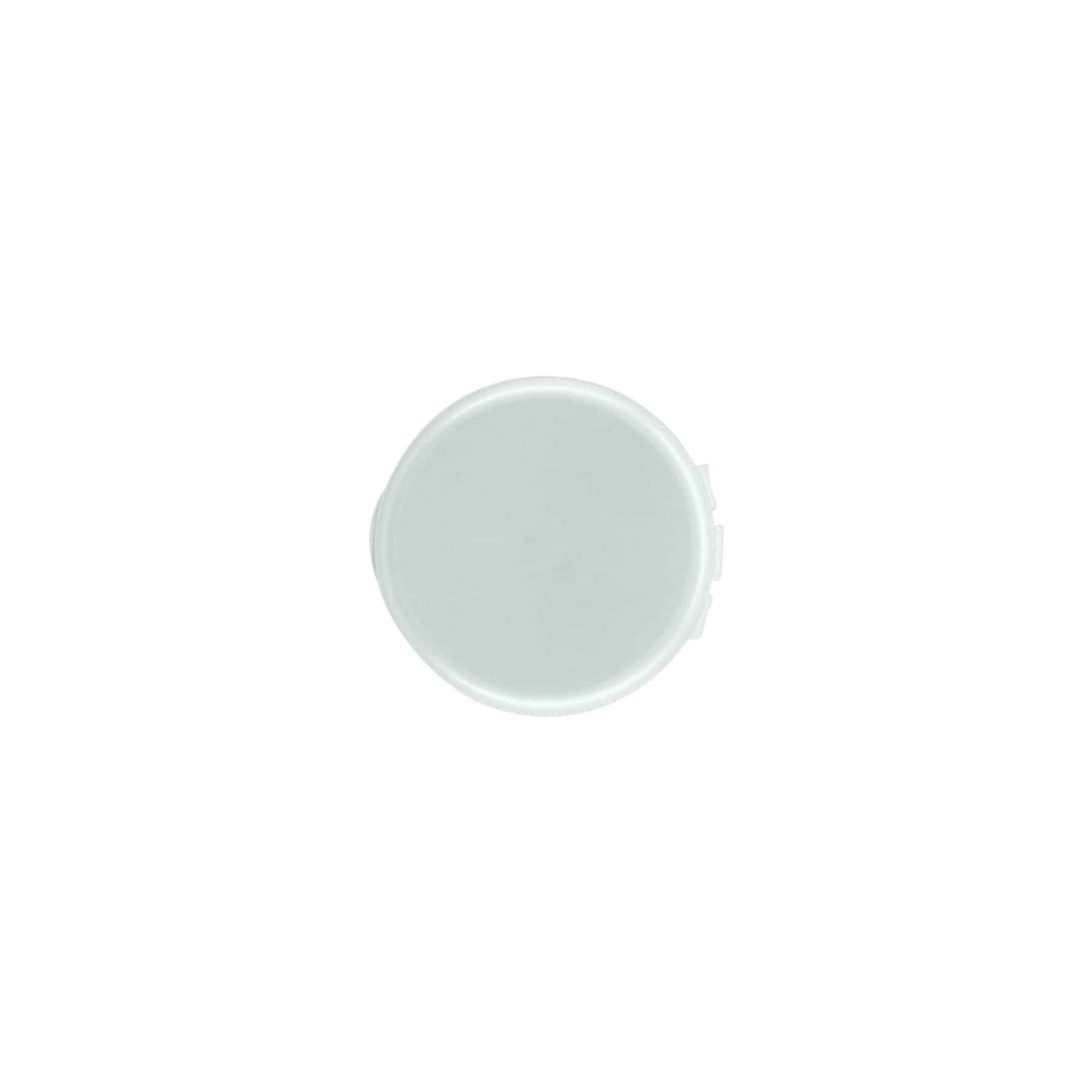 Βιδωτό πώμα με άνοιγμα flip top, πλαστικό PP, ασημί, για στόμιο: 24/410