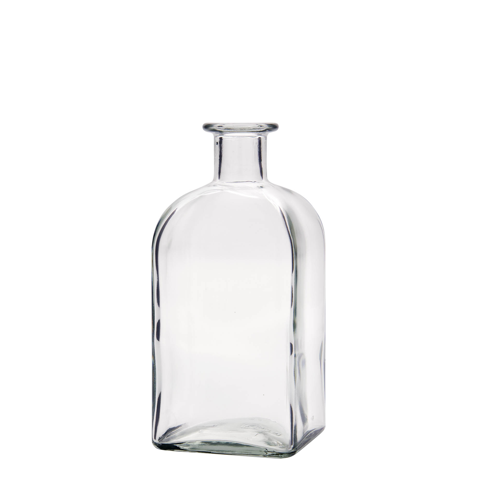 500 ml γυάλινο μπουκάλι Apotheker Carré, τετράγωνο, στόμιο: φελλός