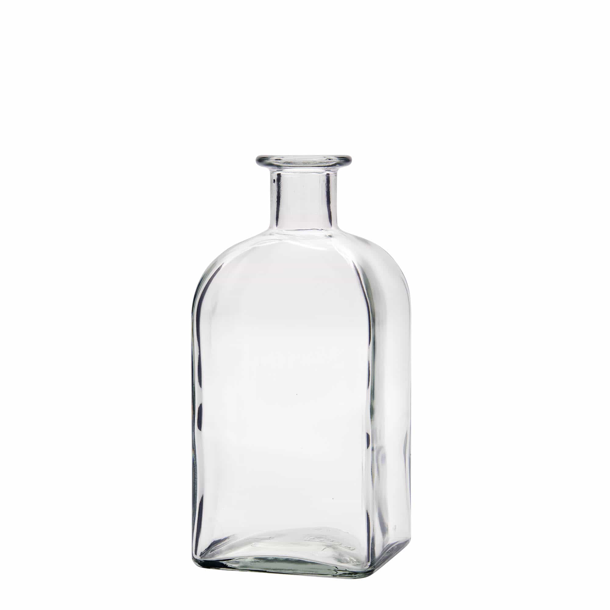 500 ml γυάλινο μπουκάλι Apotheker Carré, τετράγωνο, στόμιο: φελλός