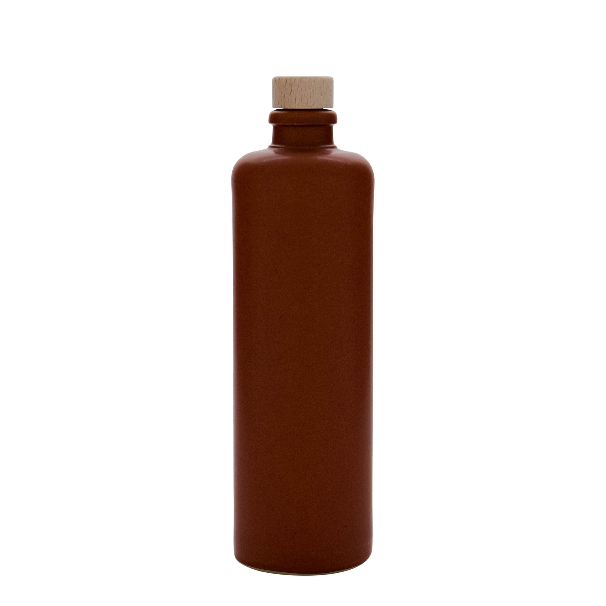 500 ml κανάτα από πηλό, κεραμικό, κόκκινο-καφέ, στόμιο: φελλός