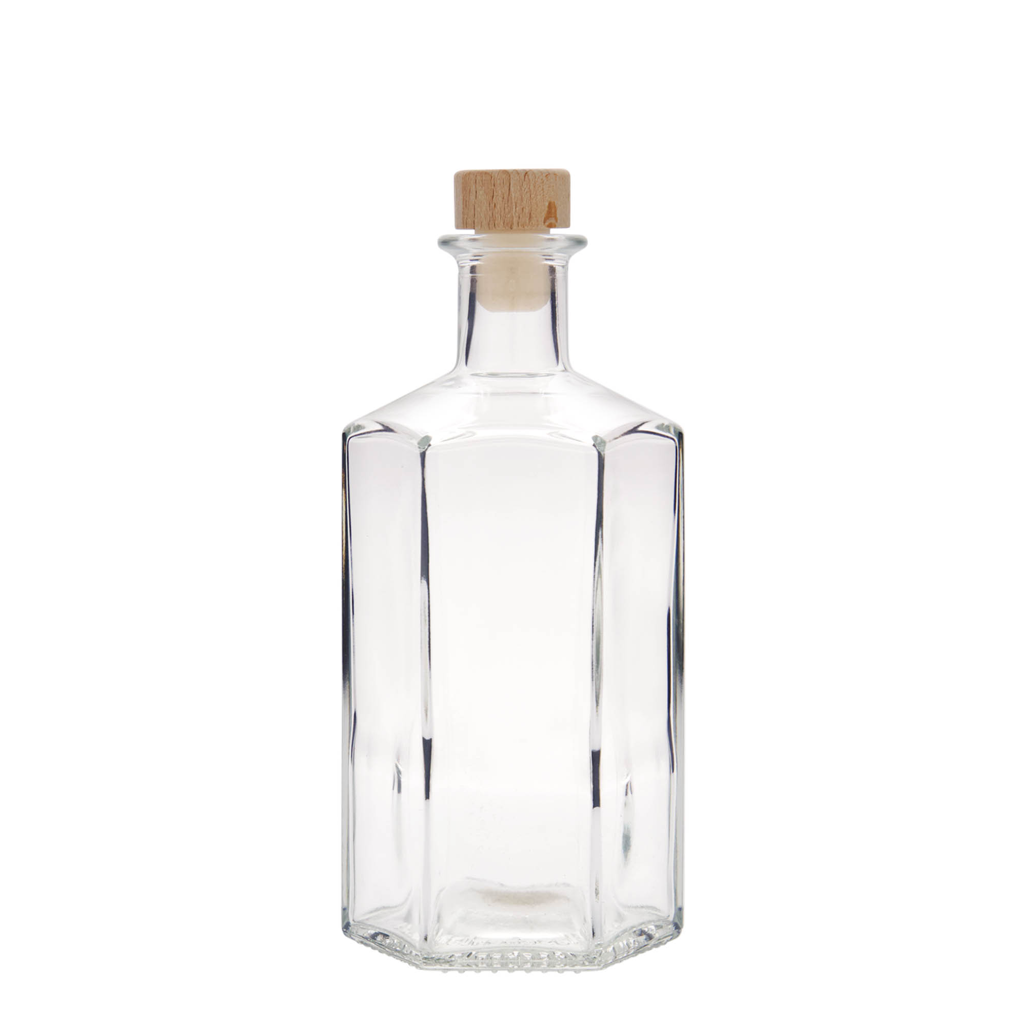 500 ml γυάλινο μπουκάλι φαρμακοποιού 'Jimmy', εξαγωνικό, στόμιο: φελλός 500 ml γυάλινο μπουκάλι φαρμακοποιού 'Jimmy', εξαγωνικό, στόμιο: φελλός