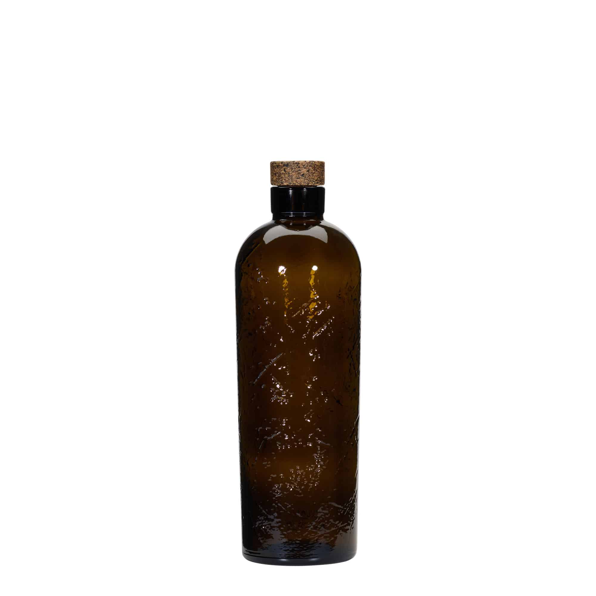 700 ml γυάλινο μπουκάλι Wildly Crafted “Natural”, καφέ, στόμιο: φελλός
