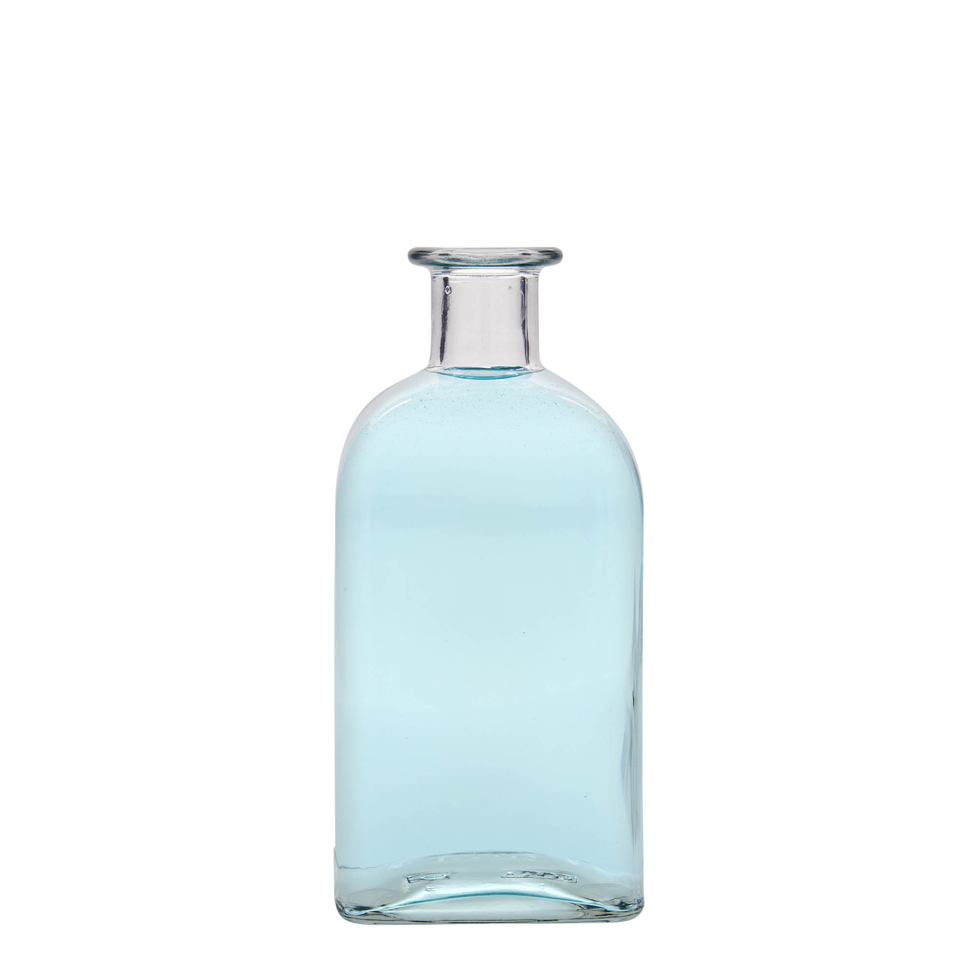 500 ml γυάλινο μπουκάλι Apotheker Carré, τετράγωνο, στόμιο: φελλός