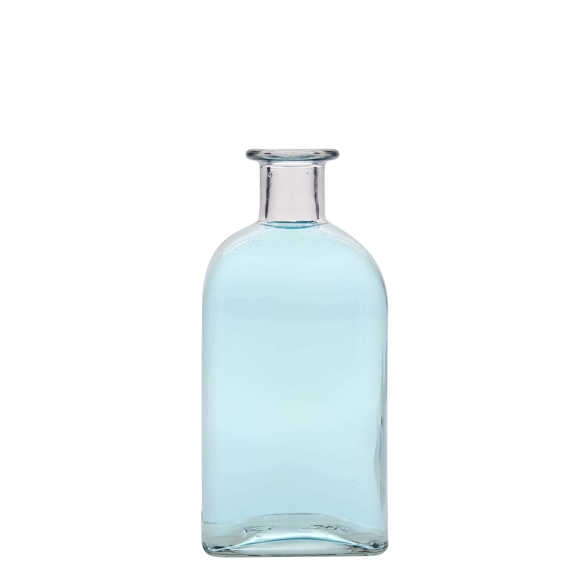 500 ml γυάλινο μπουκάλι Apotheker Carré, τετράγωνο, στόμιο: φελλός