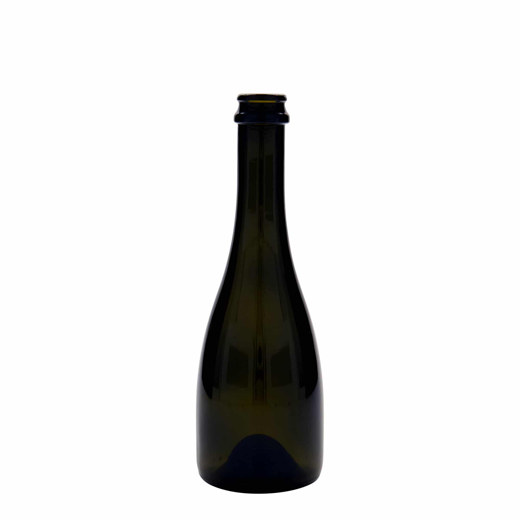 330 ml μπουκάλι μπύρας/σαμπάνιας 'Tosca', γυαλί, παλαιωμένο πράσινο, στόμιο: καπάκι κορώνας