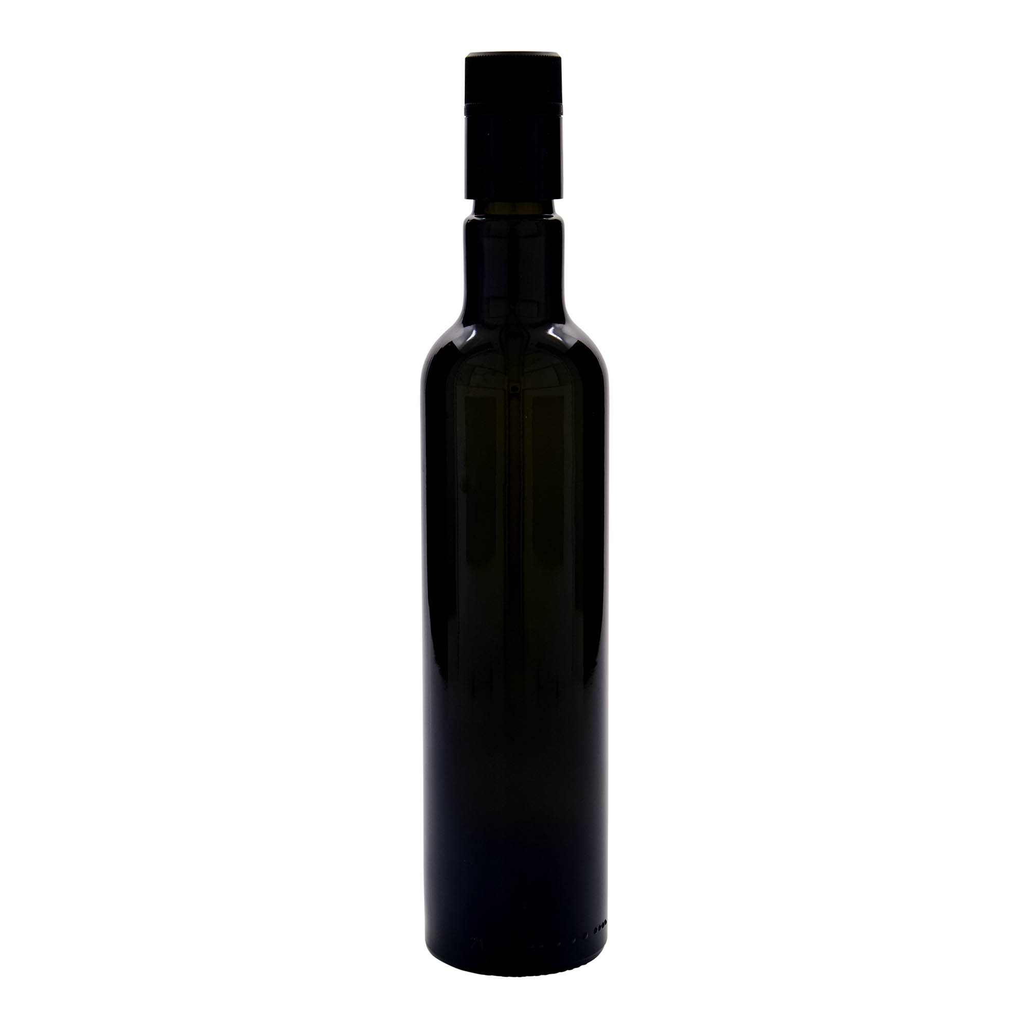 500 ml μπουκάλι ξυδιού/λαδιού 'Willy New', γυαλί, παλαιωμένο πράσινο, στόμιο: DOP