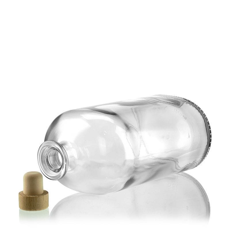 Γυάλινο μπουκάλι 'Dundee' 1.000 ml, οβάλ, στόμιο: φελλός