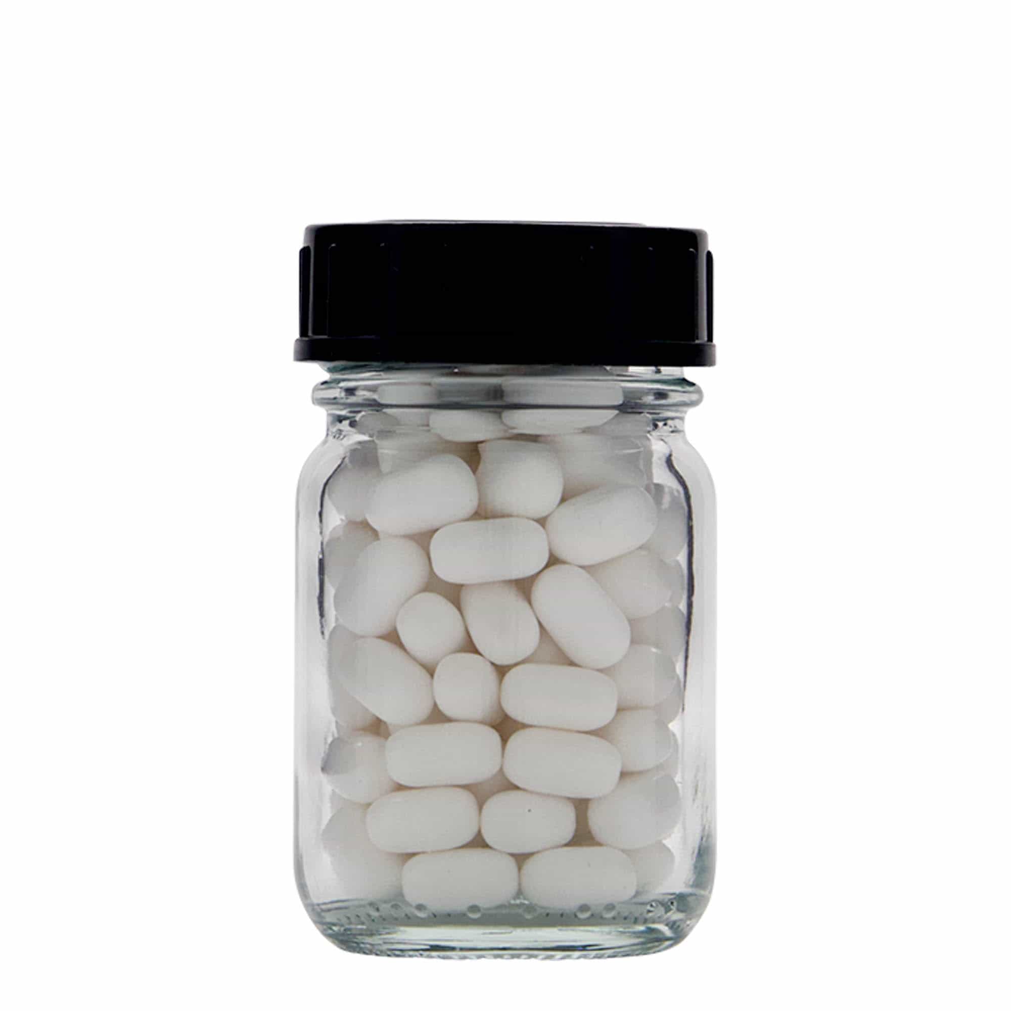 50 ml γυάλινο βάζο με φαρδύ λαιμό, στόμιο: DIN 40