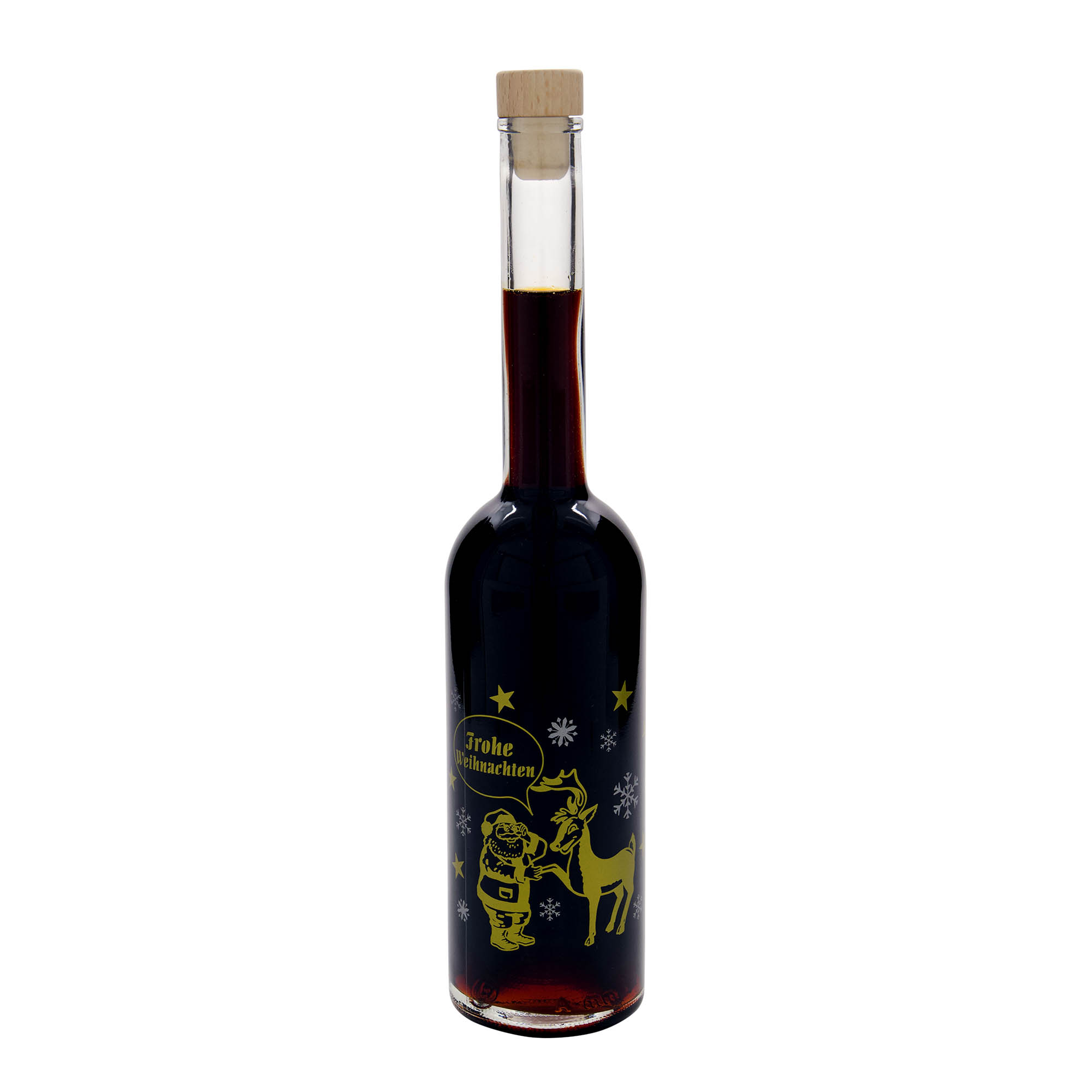 500 ml γυάλινο μπουκάλι 'Opera', σχέδιο: Πυροτεχνήματα, στόμιο: φελλός