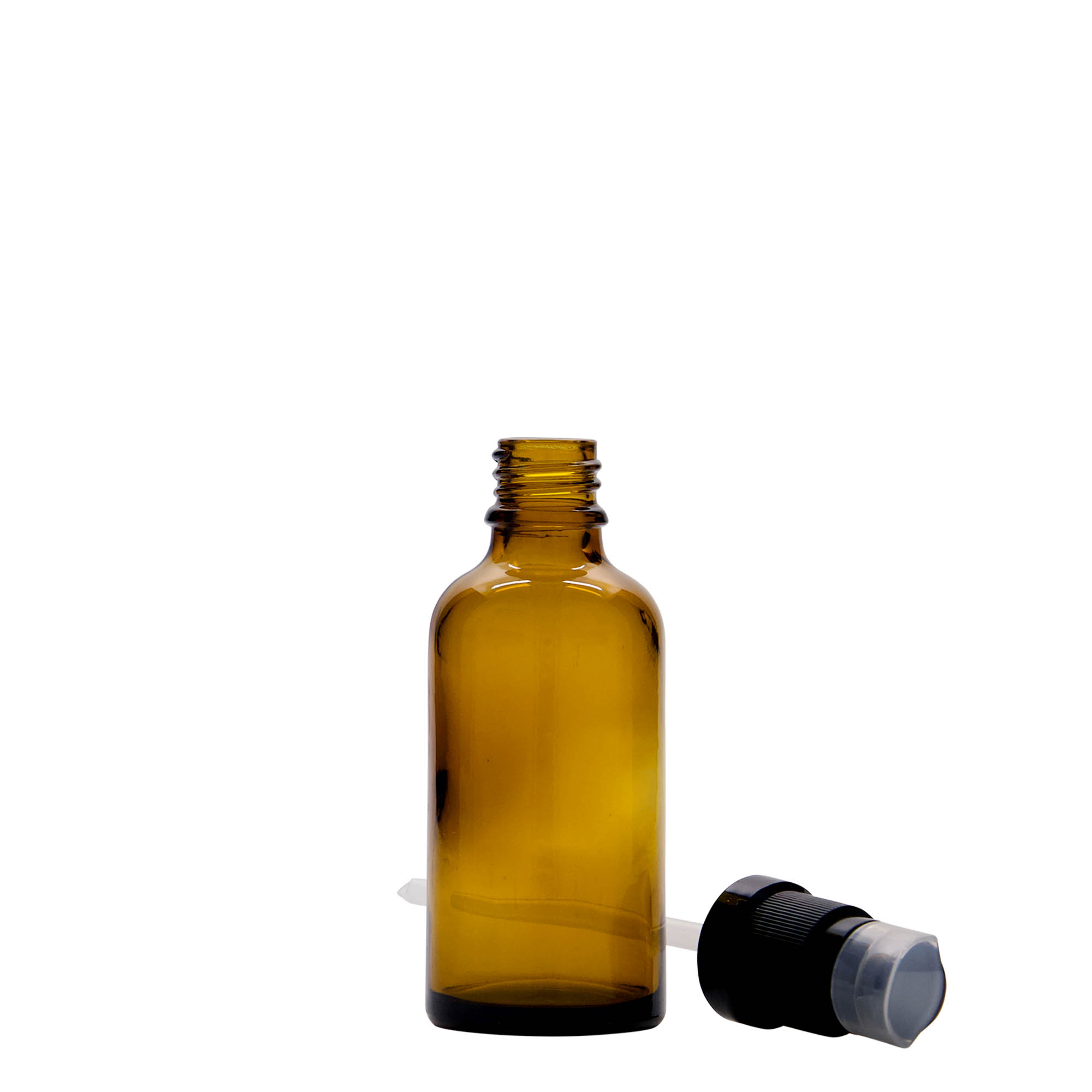 50 ml ιατρικό φιαλίδιο με αντλία λοσιόν, γυαλί, καφέ, στόμιο: DIN 18 50 ml ιατρικό φιαλίδιο με αντλία λοσιόν, γυαλί, καφέ, στόμιο: DIN 18