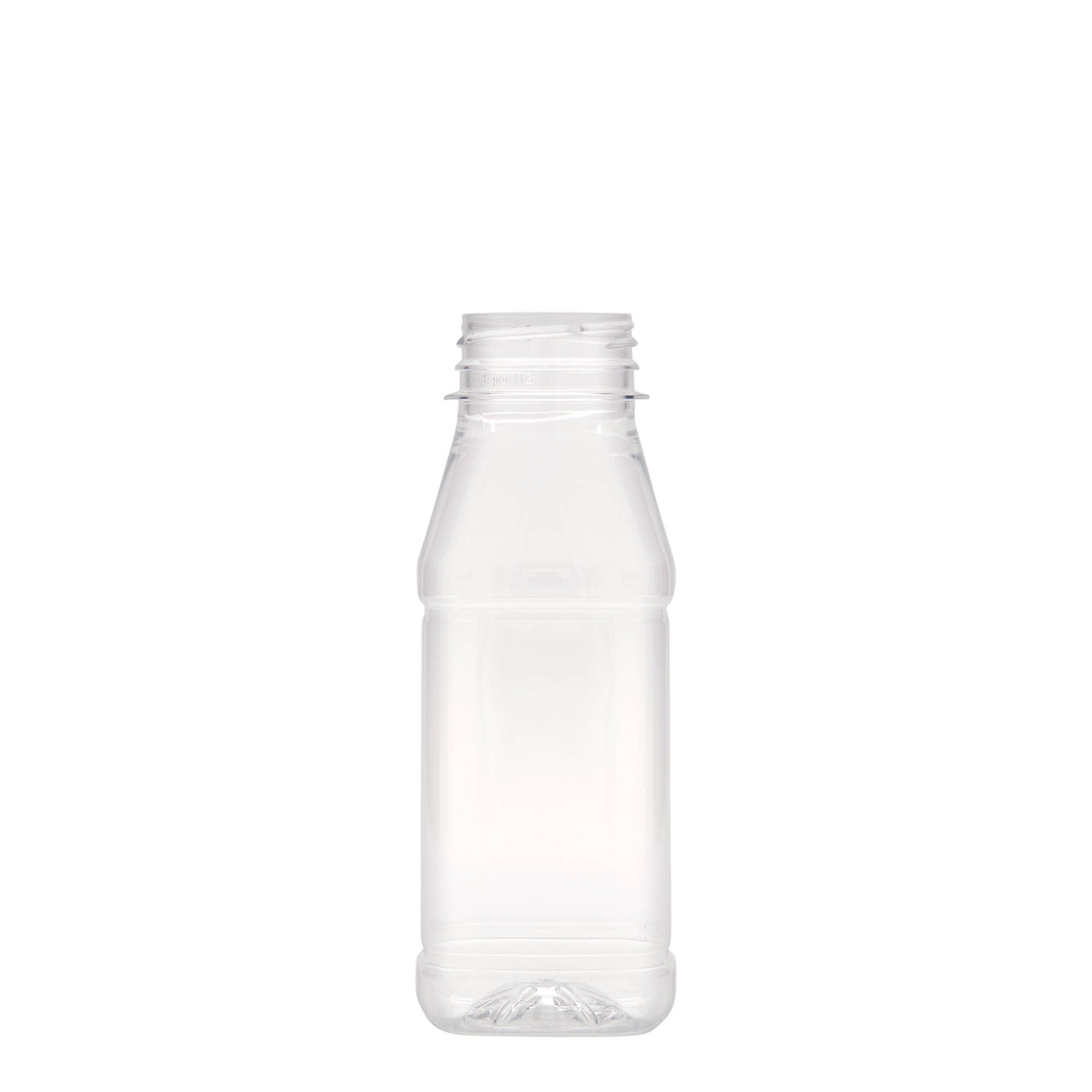 250 ml φιάλη PET 'Milk and Juice Carré', τετράγωνη, πλαστικό, στόμιο: 38 mm 250 ml φιάλη PET 'Milk and Juice Carré', τετράγωνη, πλαστικό, στόμιο: 38 mm