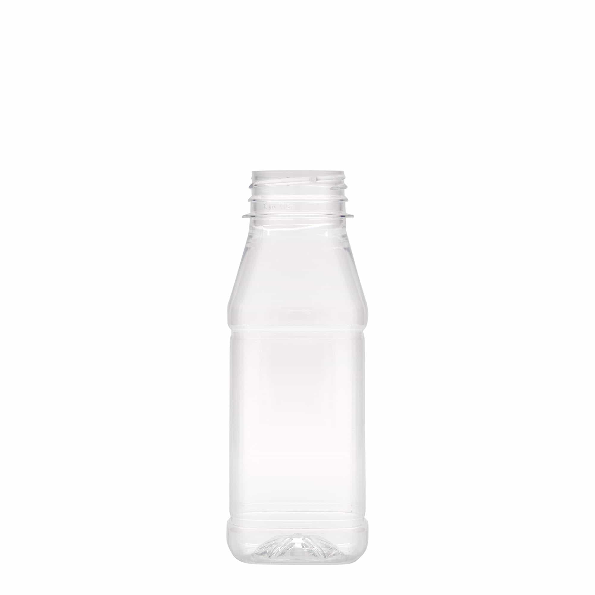 250 ml φιάλη PET 'Milk and Juice Carré', τετράγωνη, πλαστικό, στόμιο: 38 mm