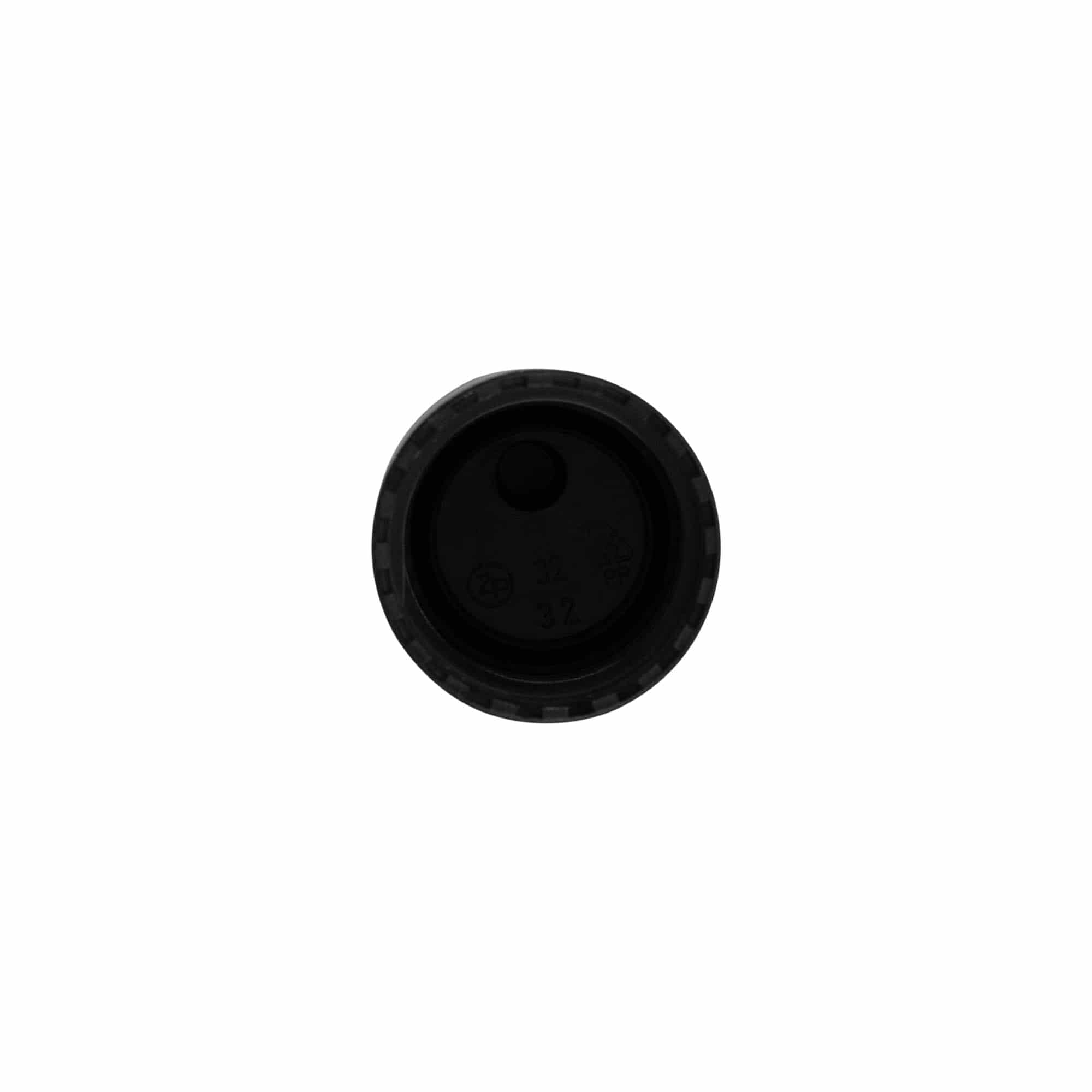 Κάλυμμα με βίδα Disc Top, πλαστικό PP, μαύρο, για στόμιο: 24/410
