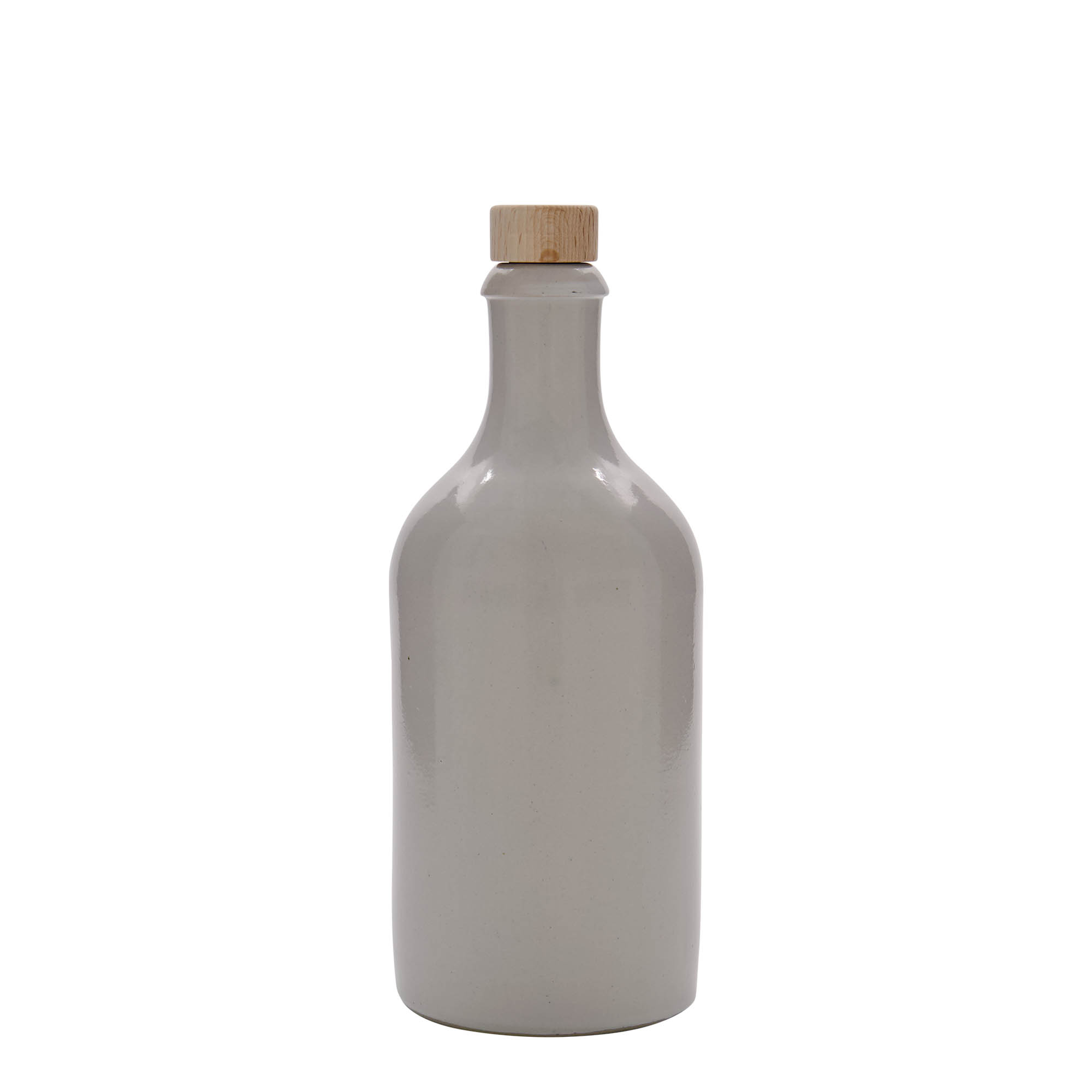 500 ml πιθάρι από πηλό, κεραμικό, λευκό, στόμιο: φελλός