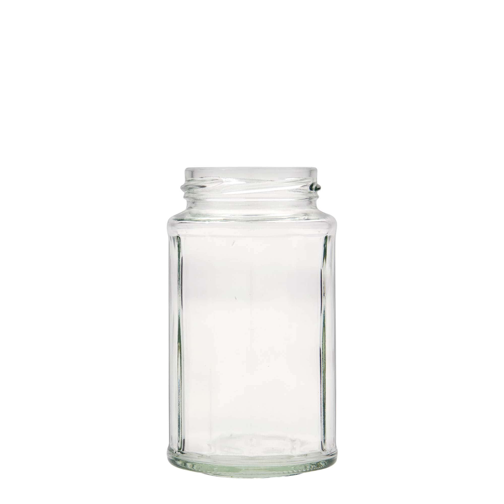 288 ml γυάλινο βάζο με δώδεκα γωνίες, στόμιο: Twist-Off (TO 58) 288 ml γυάλινο βάζο με δώδεκα γωνίες, στόμιο: Twist-Off (TO 58)