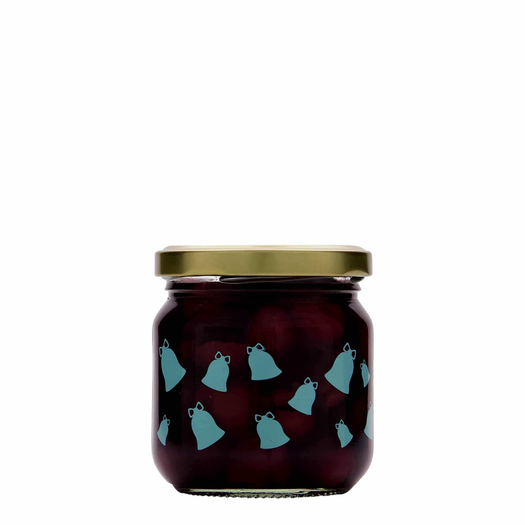 212 ml στρογγυλό γυαλί, σχέδιο: κουδουνάκι, στόμιο: Twist-Off (TO 66)