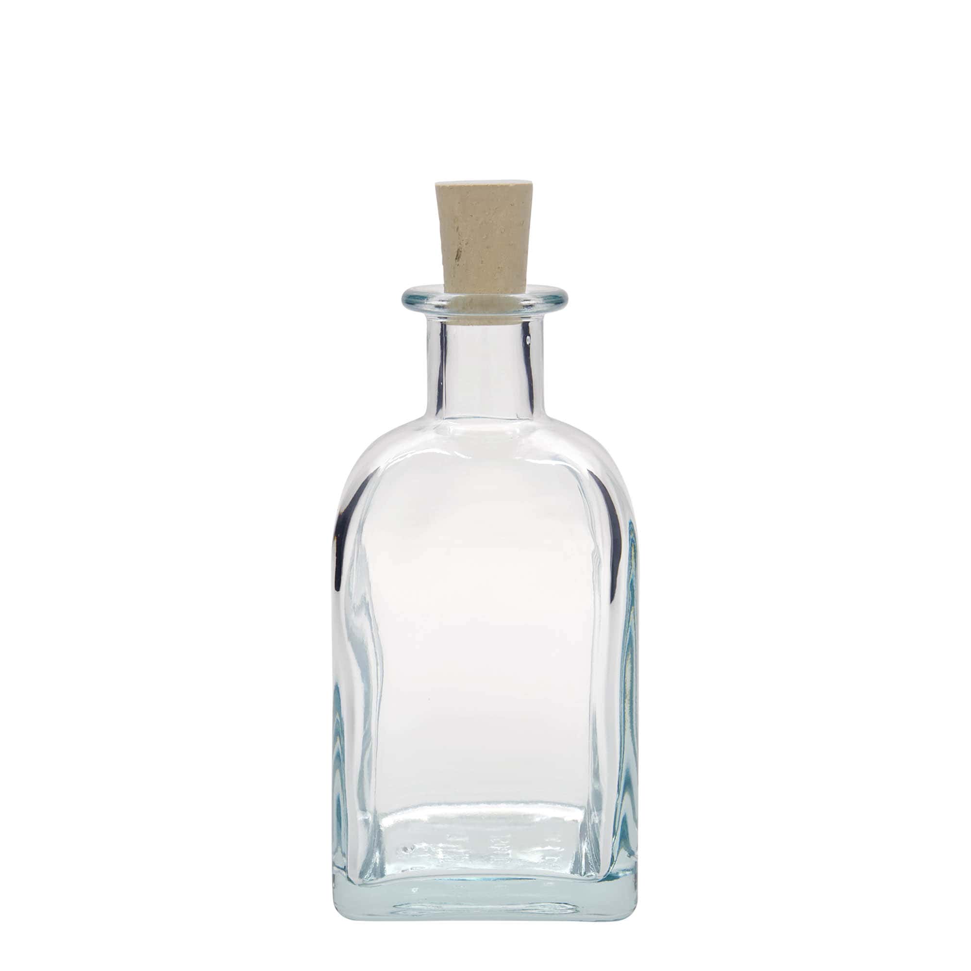 350 ml γυάλινο μπουκάλι Apotheker Carré, τετράγωνο, στόμιο: φελλός