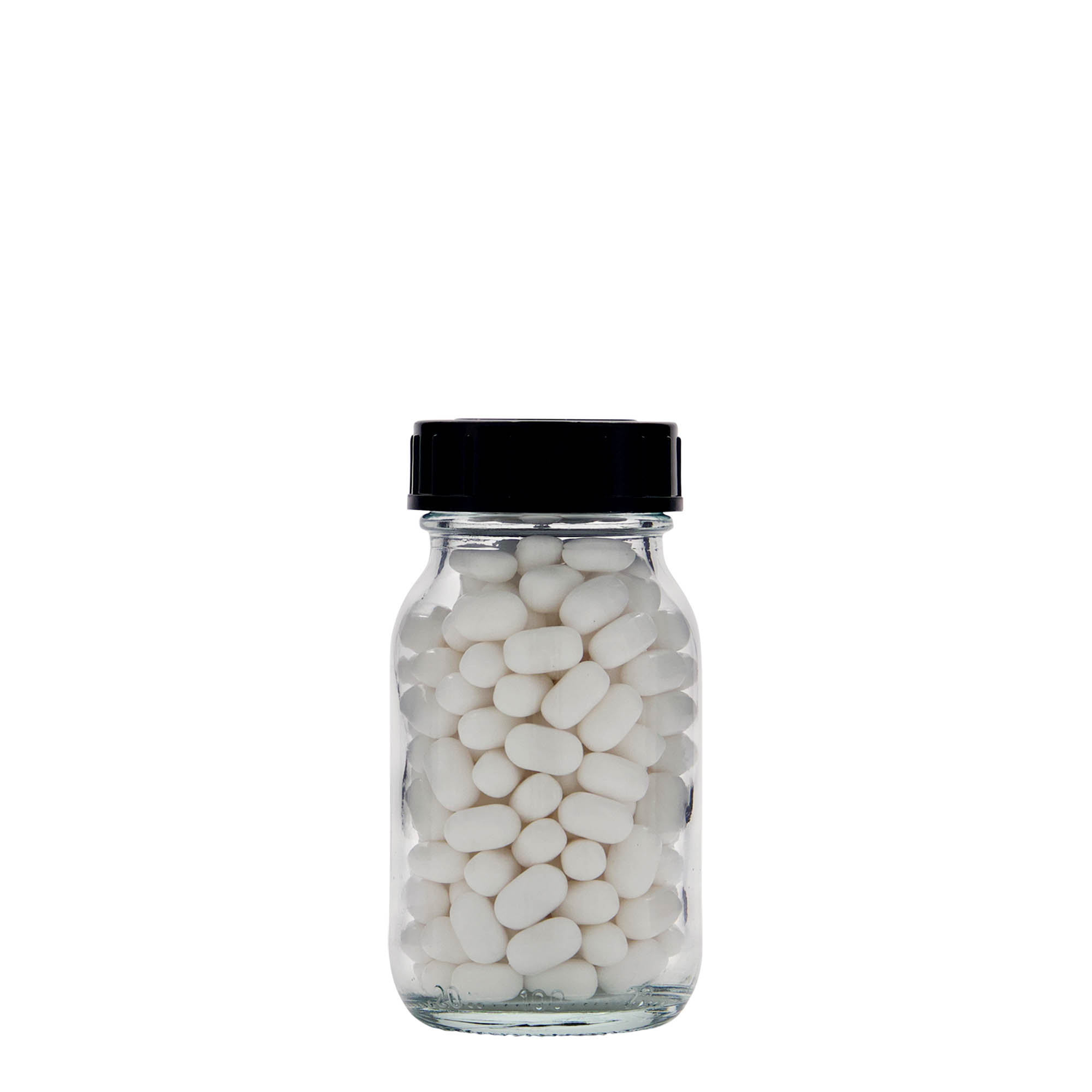 100 ml γυάλινο βάζο με φαρδύ στόμιο, άνοιγμα: DIN 40 100 ml γυάλινο βάζο με φαρδύ στόμιο, άνοιγμα: DIN 40
