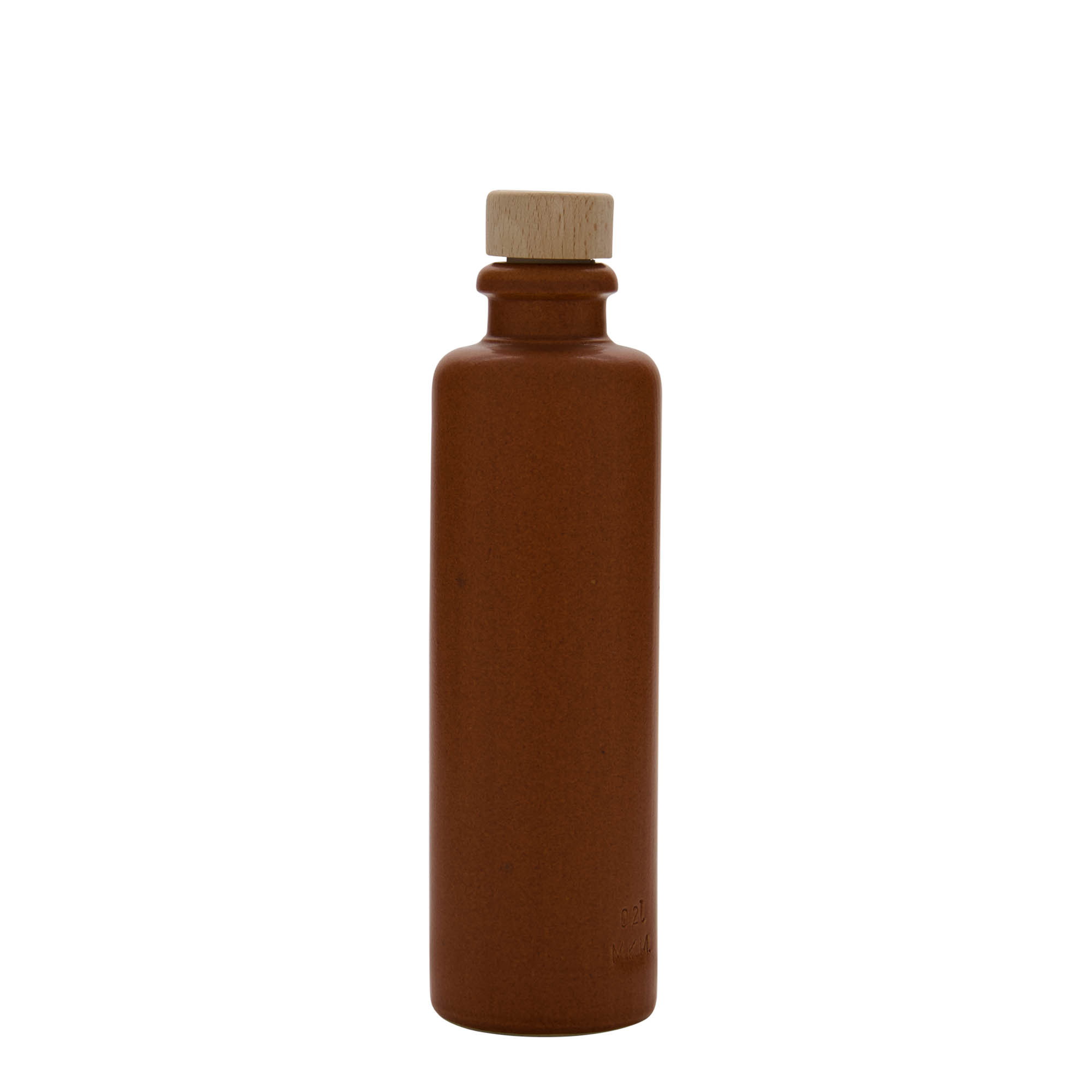 200 ml δοχείο από πήλινο αγγείο, κεραμικό, κόκκινο-καφέ, στόμιο: φελλός