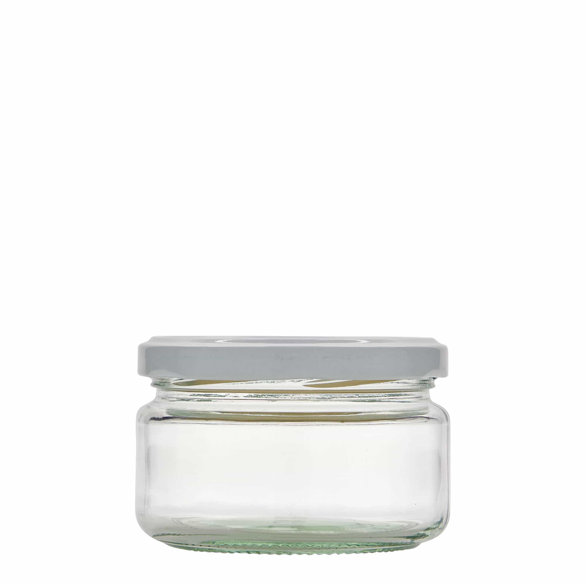 230 ml επίπεδο στρογγυλό γυαλί, στόμιο: Twist-Off (TO 82)