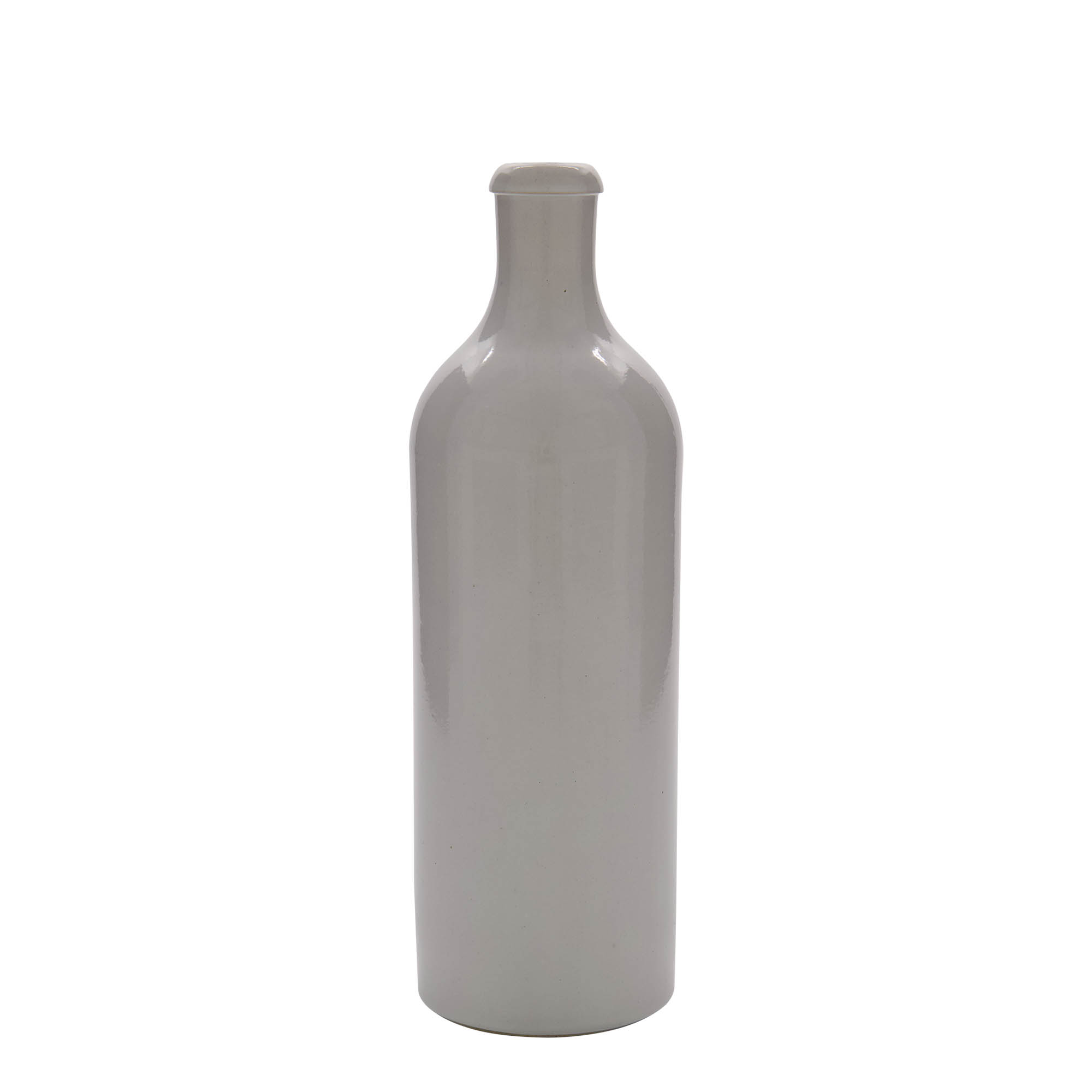 750 ml πιθάρι από πήλινο υλικό, λευκό, στόμιο: φελλός