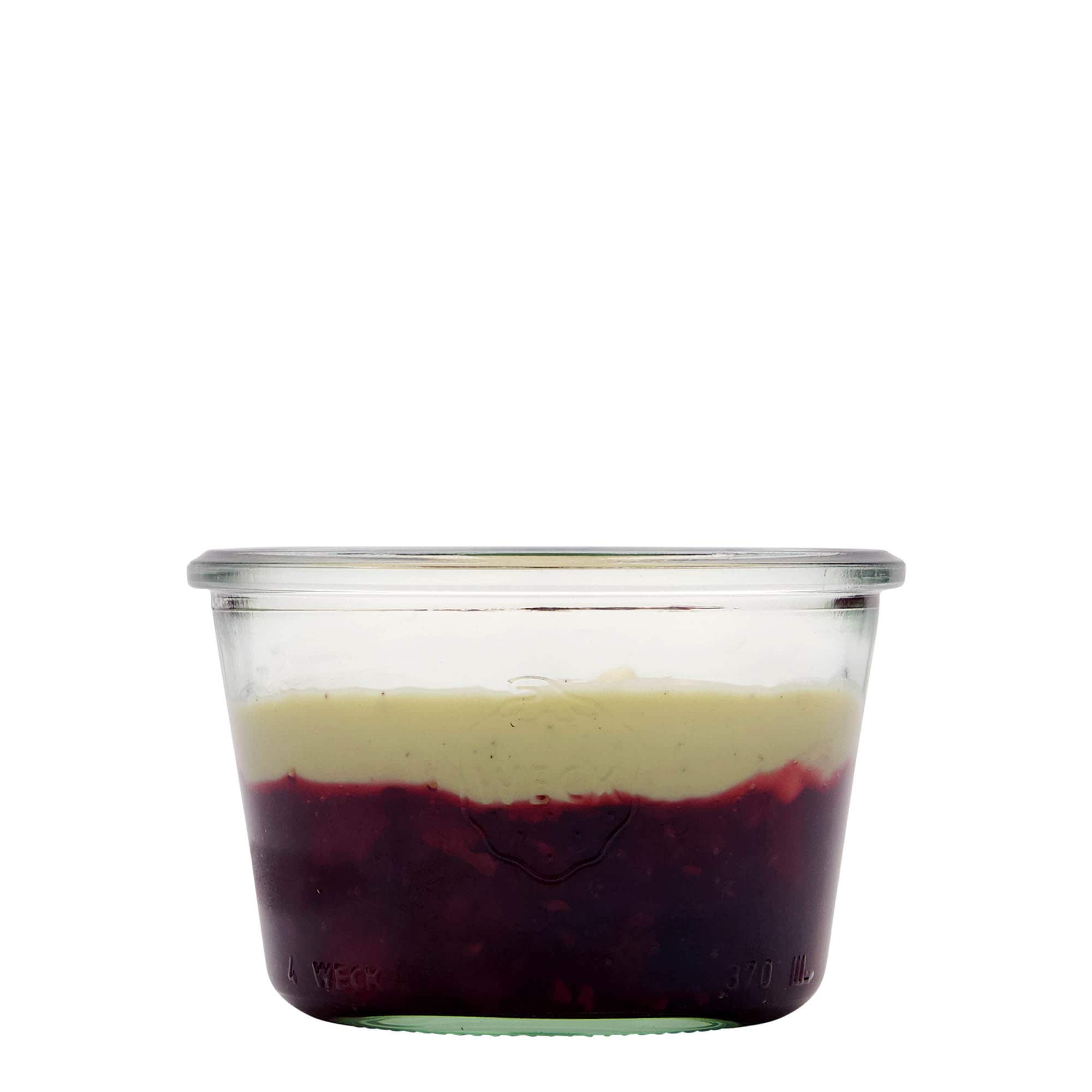370 ml βάζο WECK με καπάκι, στόμιο: στρογγυλή άκρη