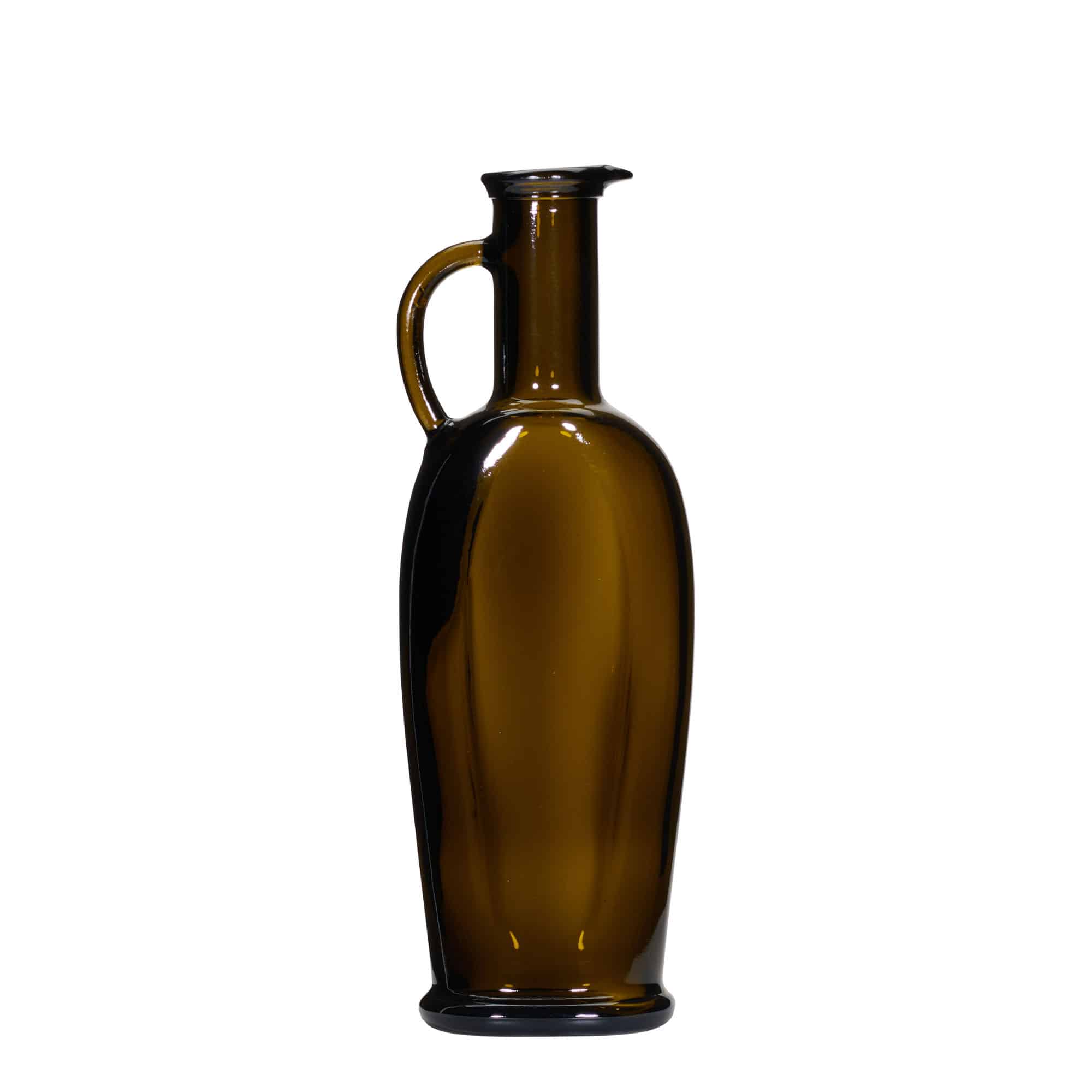 Γυάλινο μπουκάλι 'Eleganta' 250 ml, οβάλ, πράσινο αντικέ, στόμιο: φελλός Γυάλινο μπουκάλι 'Eleganta' 250 ml, οβάλ, πράσινο αντικέ, στόμιο: φελλός
