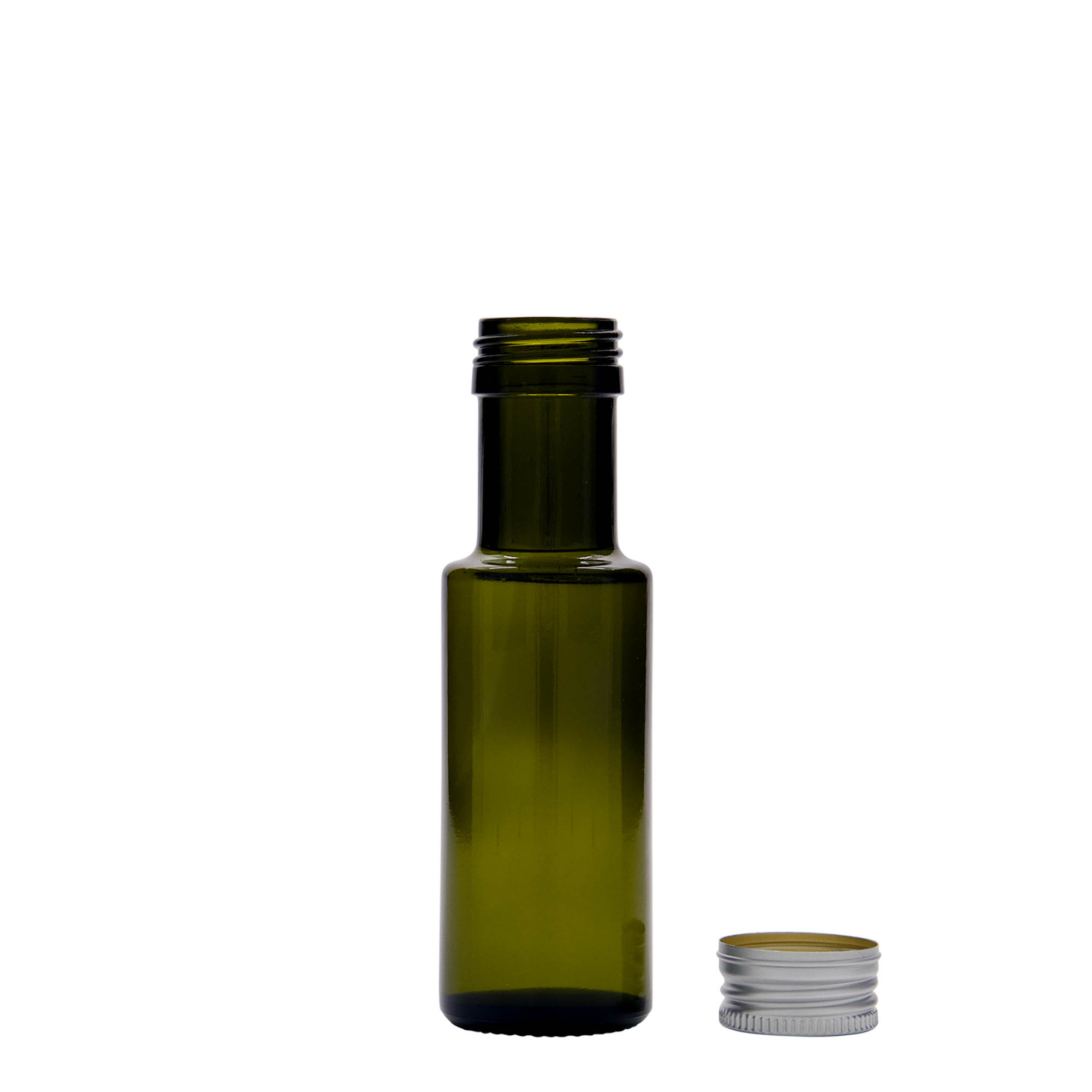 100 ml γυάλινο μπουκάλι 'Dorica', παλαιωμένο πράσινο, στόμιο: PP 31,5 100 ml γυάλινο μπουκάλι 'Dorica', παλαιωμένο πράσινο, στόμιο: PP 31,5