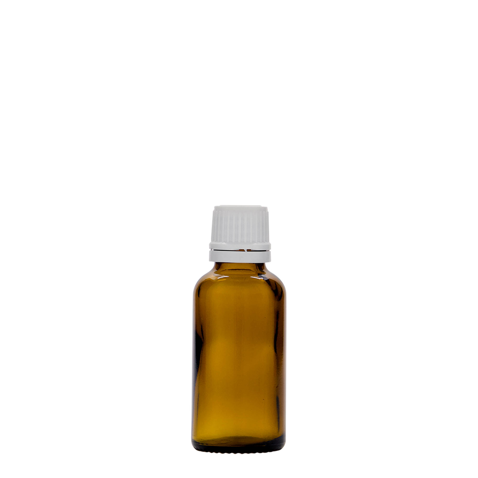 30 ml φιαλίδιο φαρμάκου, γυαλί, καφέ, στόμιο: DIN 18