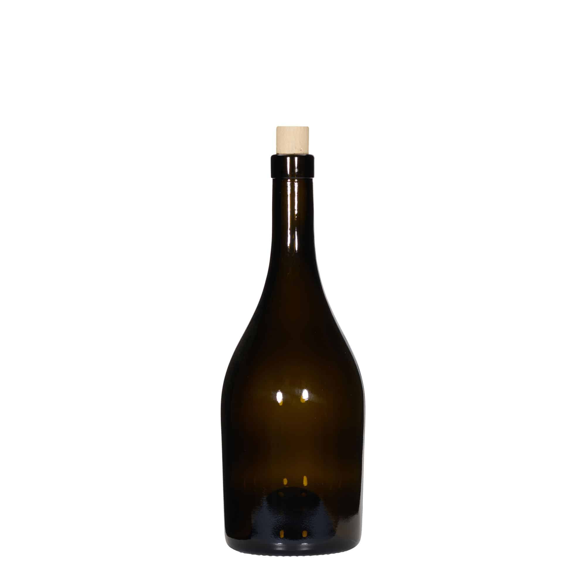 Μπουκάλι κρασιού 'Exclusive' 750 ml, πράσινο αντικέ, στόμιο: φελλός