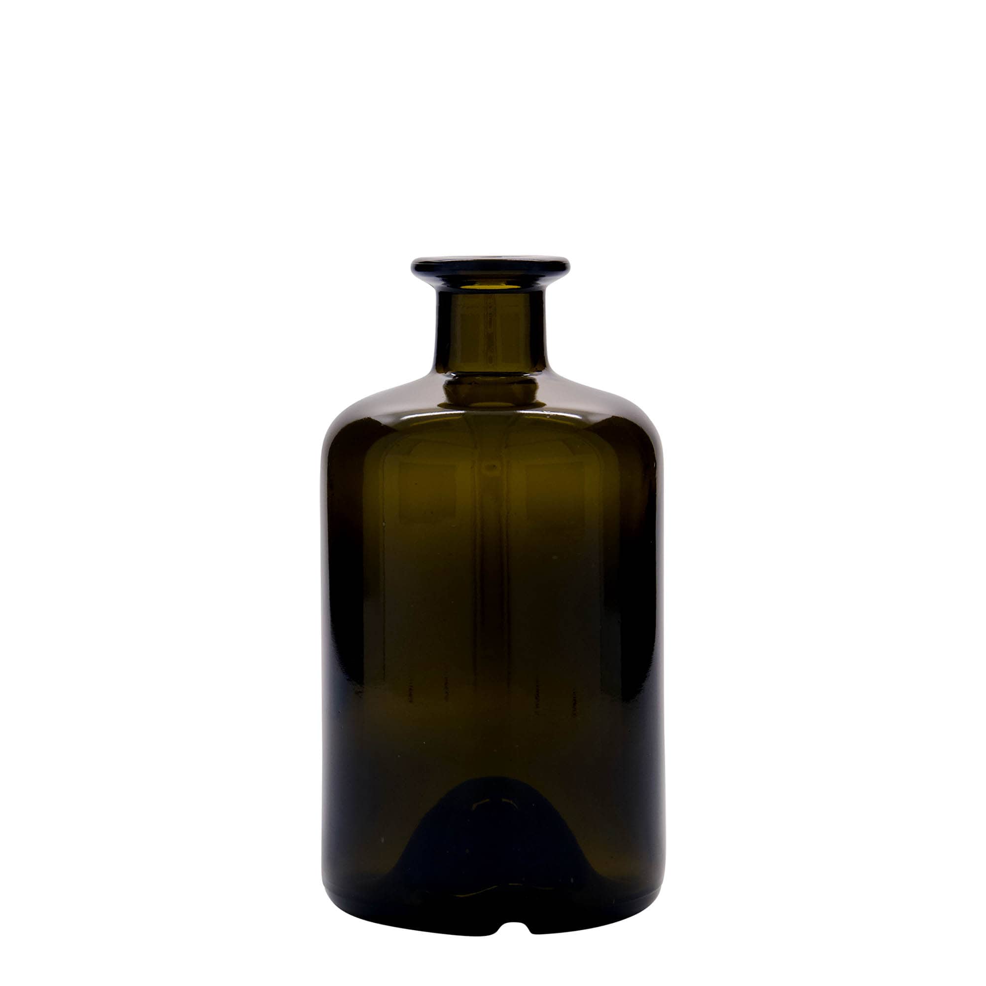 500 ml γυάλινο μπουκάλι φαρμακοποιού, παλαιωμένο πράσινο, στόμιο: φελλός